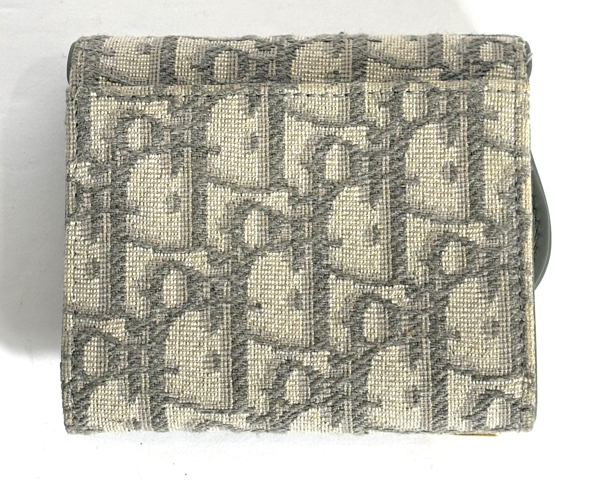DIOR OBLIQUE SADDLE LOTUS TRI-FOLD WALLET