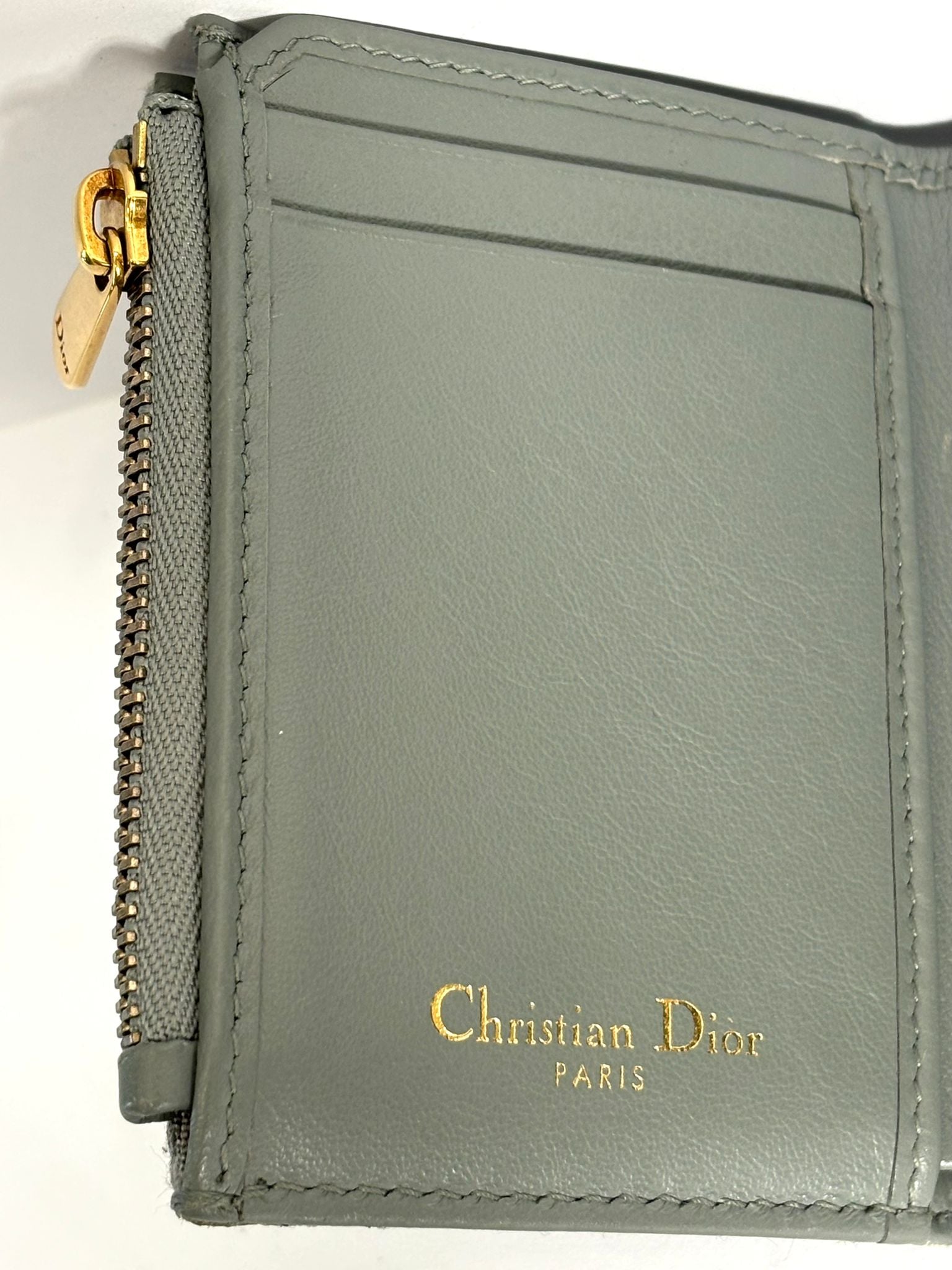 DIOR OBLIQUE SADDLE LOTUS TRI-FOLD WALLET
