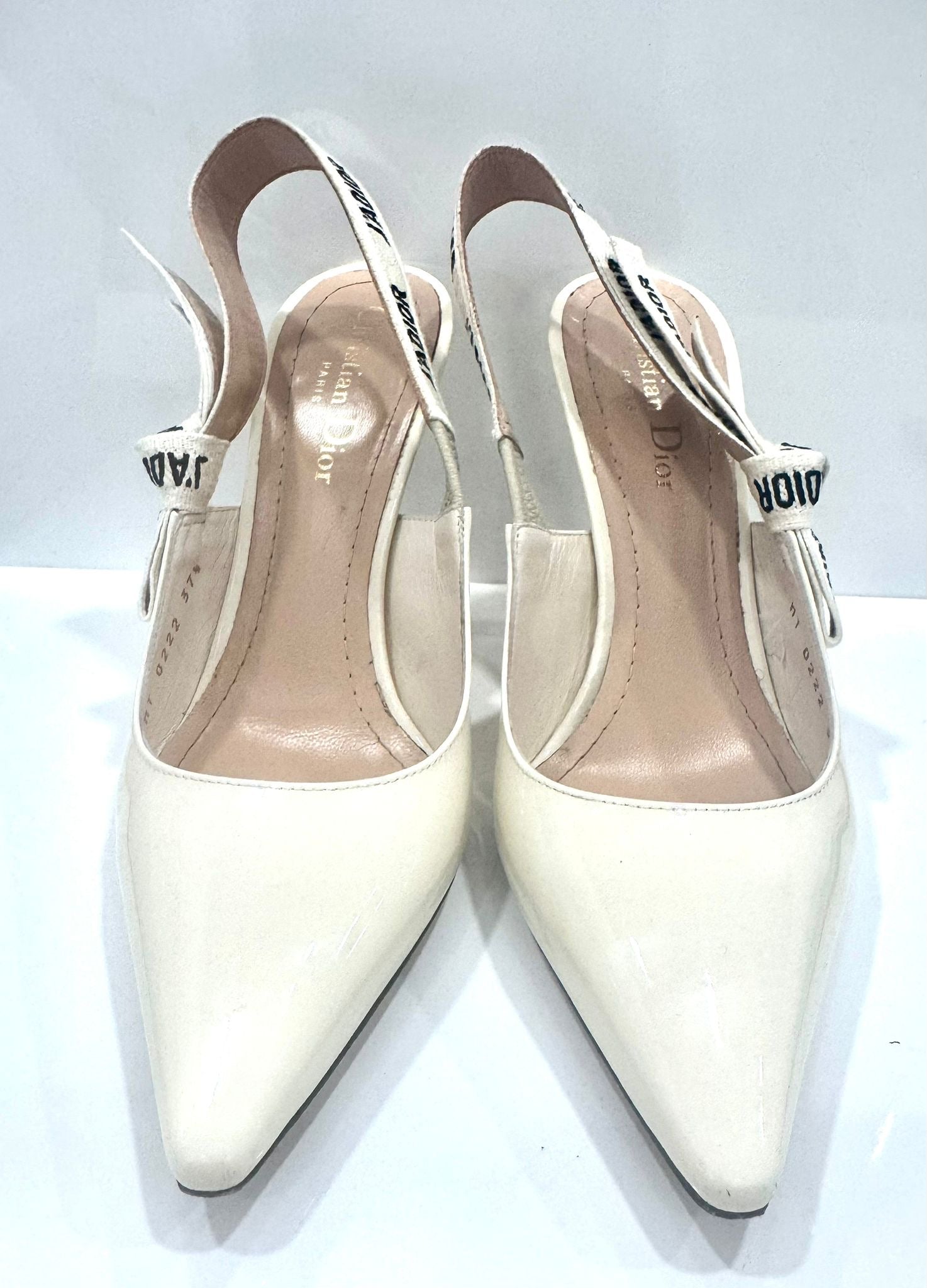 DIOR J'ADIOR PATENT SLINGBACK 100 PUMPS