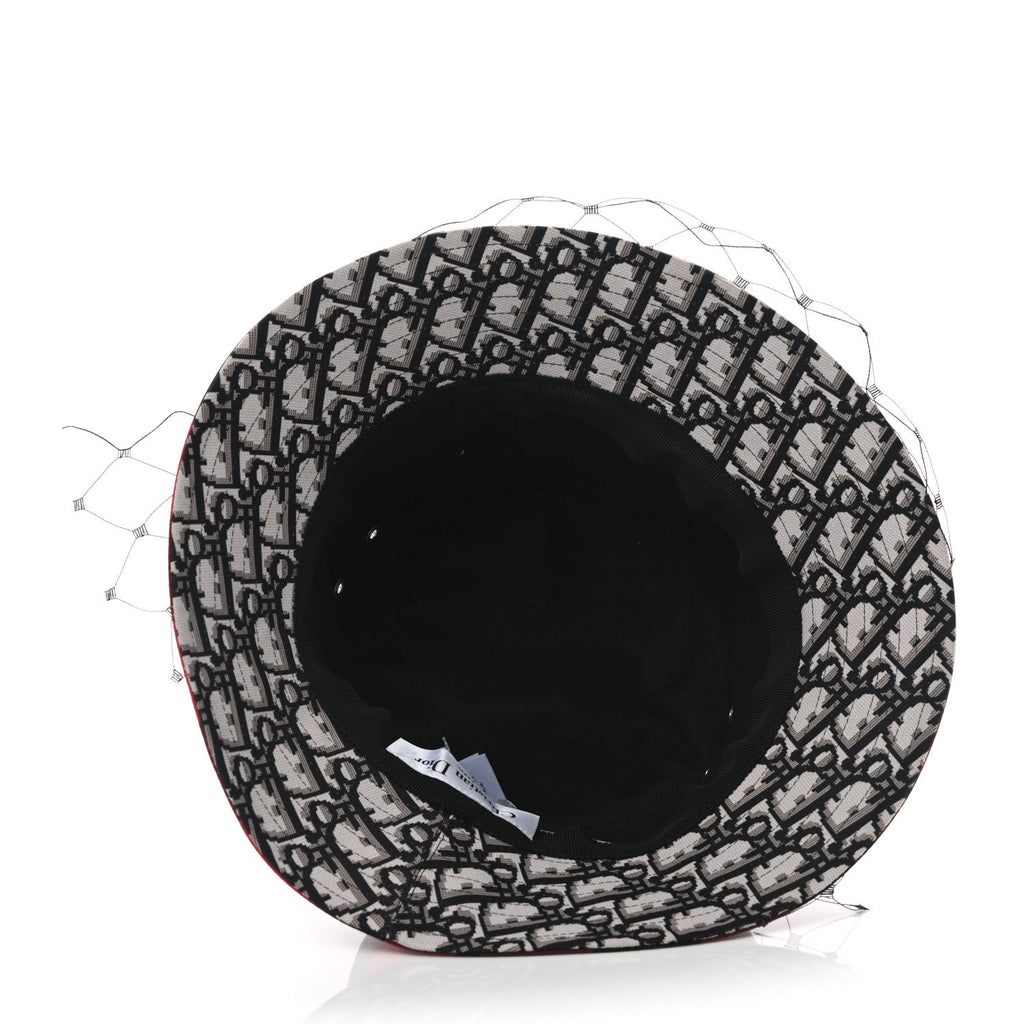 CHRISTIAN DIOR PLAID VEIL BUCKET HAT