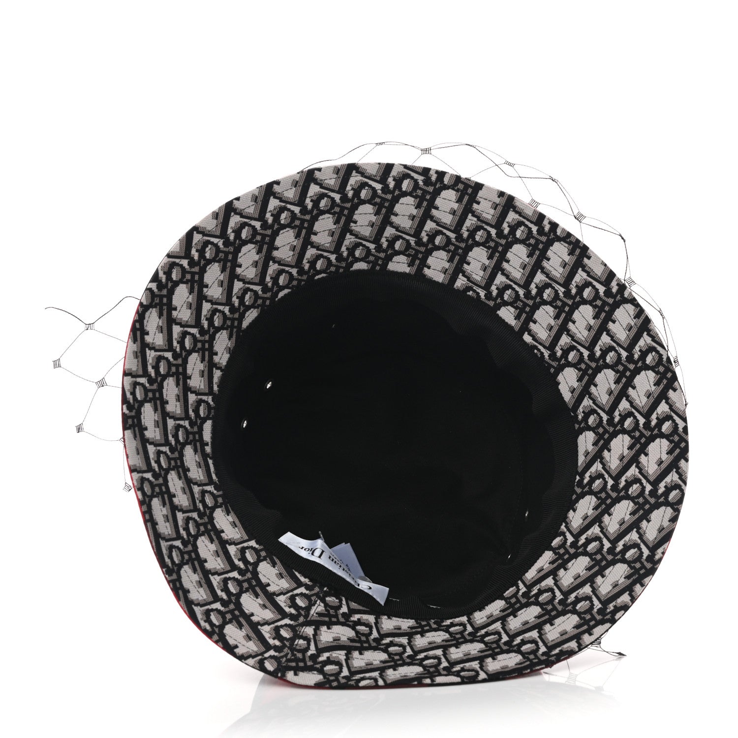 CHRISTIAN DIOR PLAID VEIL BUCKET HAT