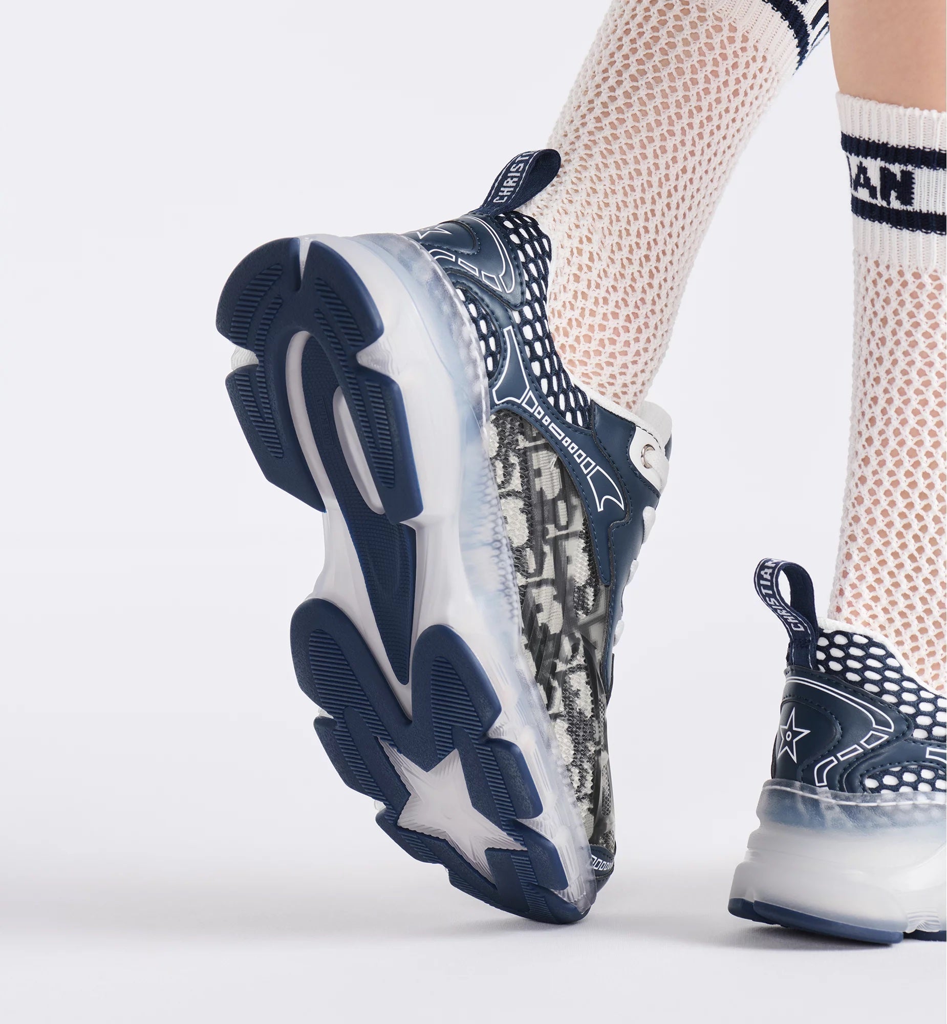 DIOR TECHNICAL FABRIC MESH OBLIQUE DIOR VIBE SNEAKERS