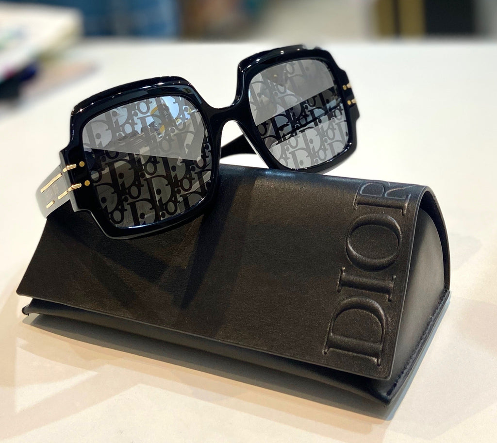 DIOR DIORSIGNATURE OVERSIZED LOGO ACETATE SUNGLASSES