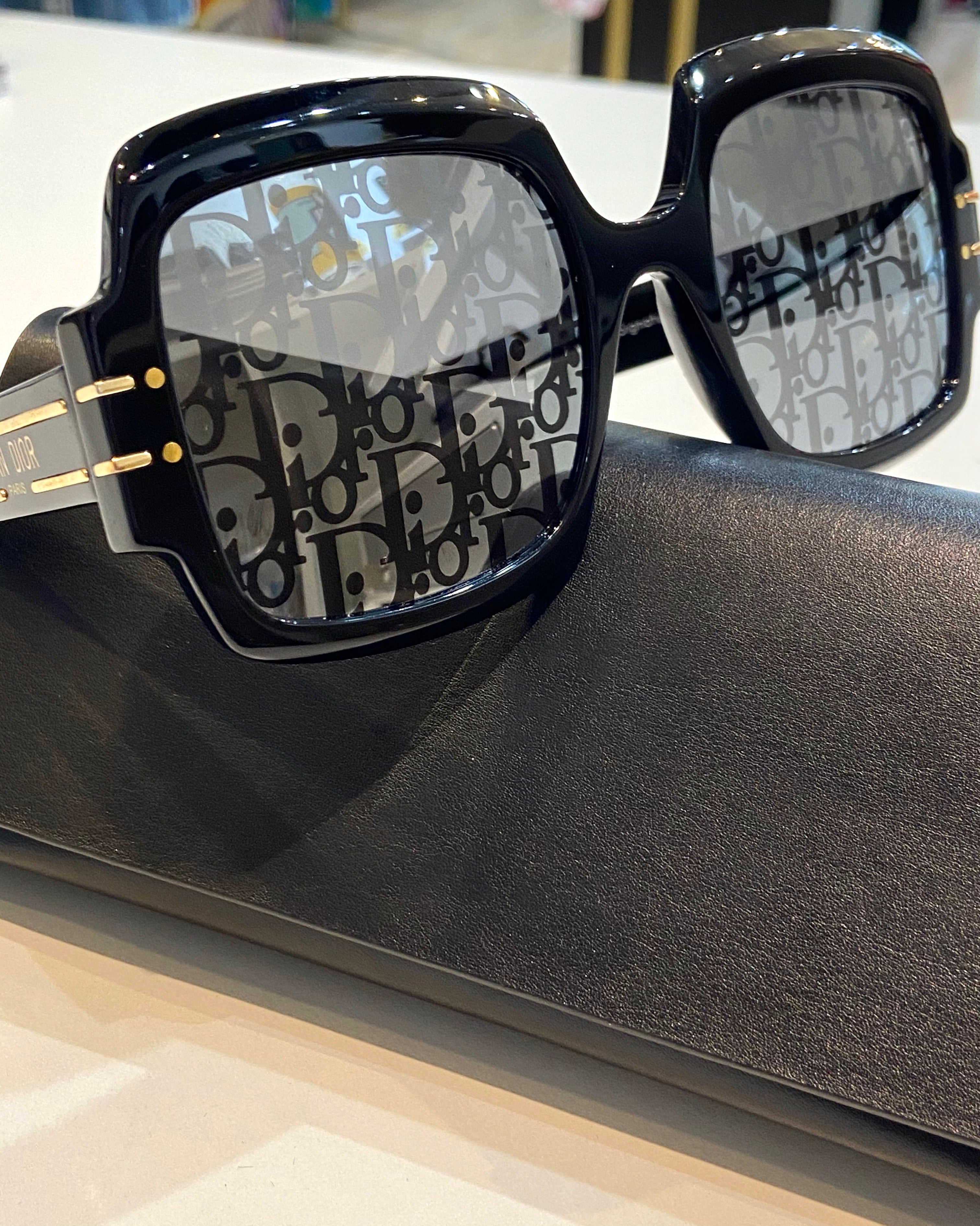 DIOR DIORSIGNATURE OVERSIZED LOGO ACETATE SUNGLASSES
