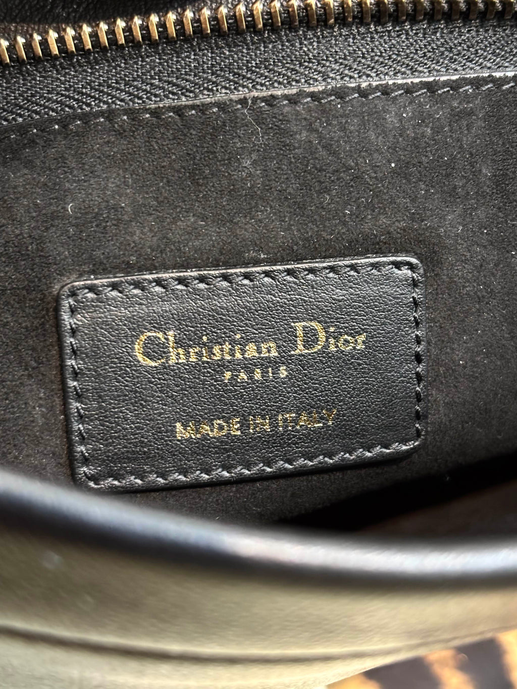 DIOR CLUTCH BLACK LEATHER BAG