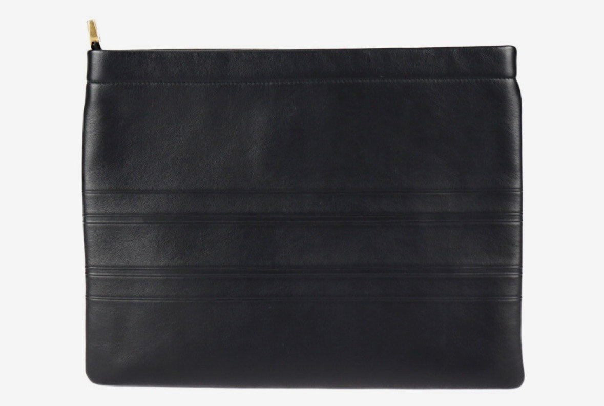 DIOR CLUTCH BLACK LEATHER BAG