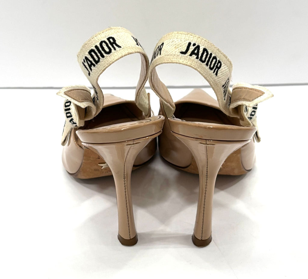 DIOR J'ADIOR PATENT SLINGBACK 100 PUMPS