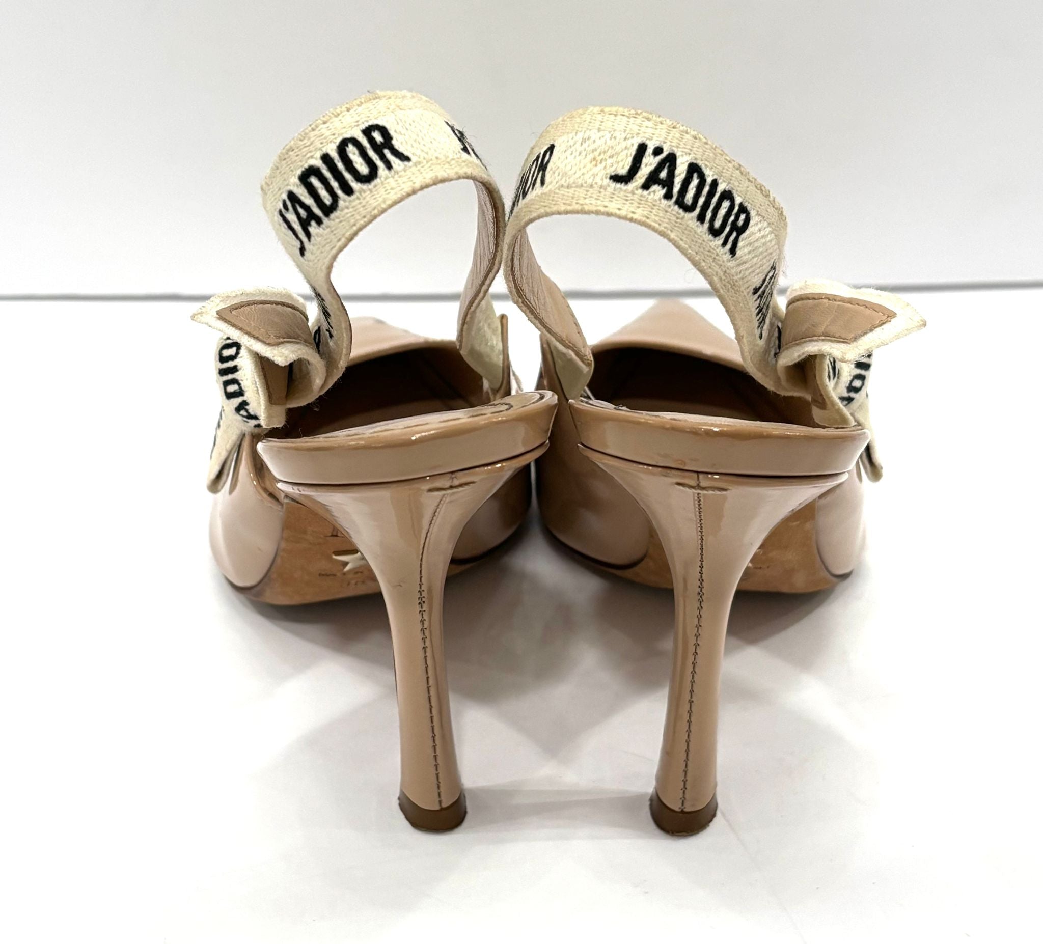 DIOR J'ADIOR PATENT SLINGBACK 100 PUMPS