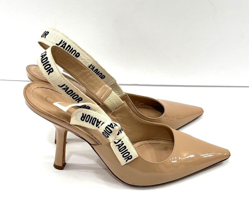 DIOR J'ADIOR PATENT SLINGBACK 100 PUMPS