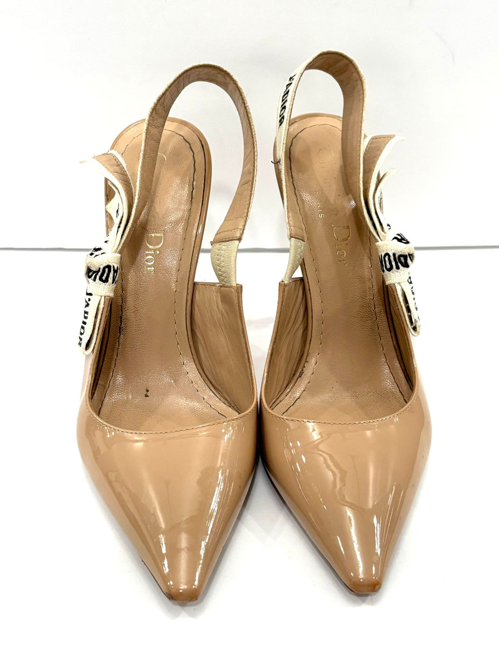 DIOR J'ADIOR PATENT SLINGBACK 100 PUMPS