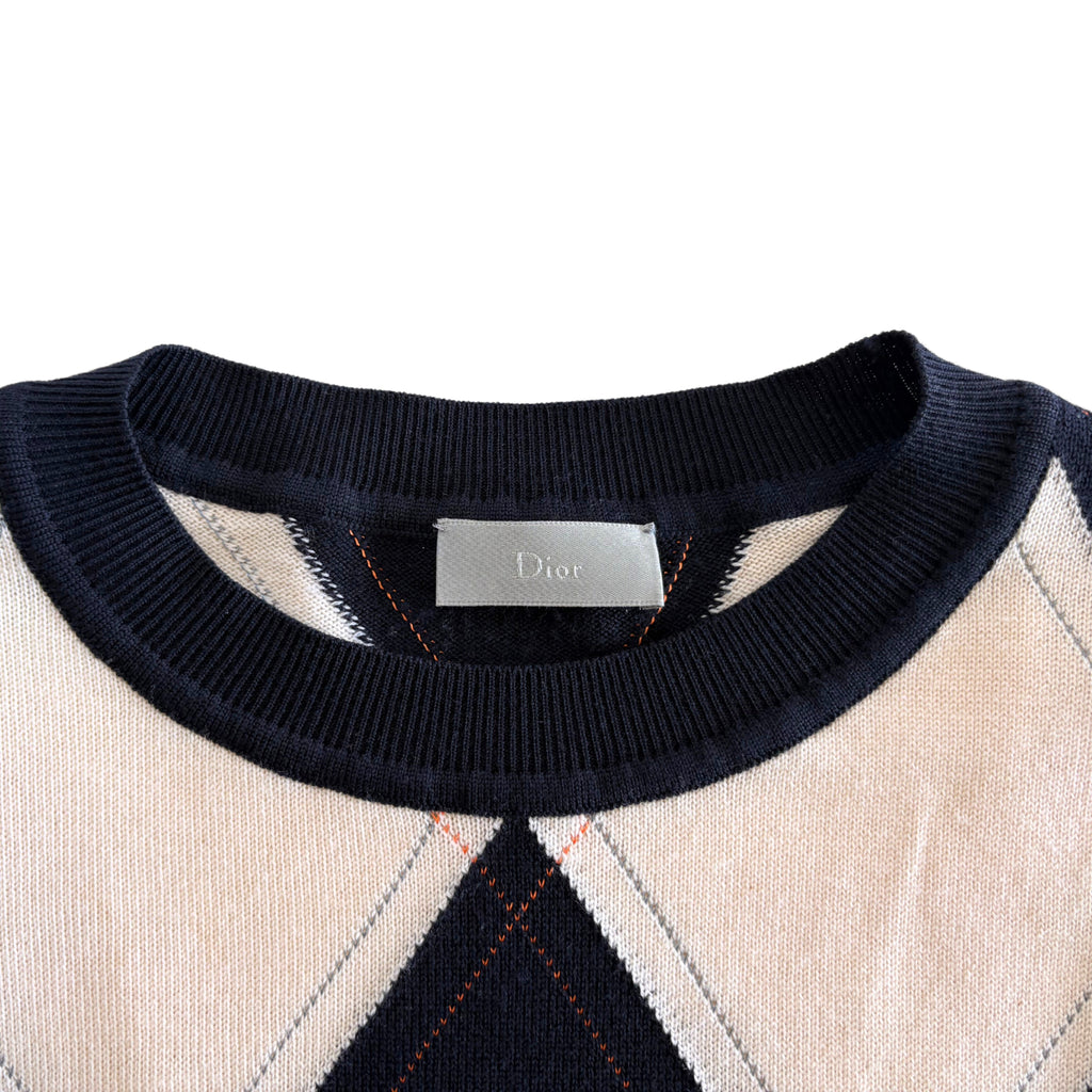 Christian Dior Argyle Pullover Sweater - Men's M