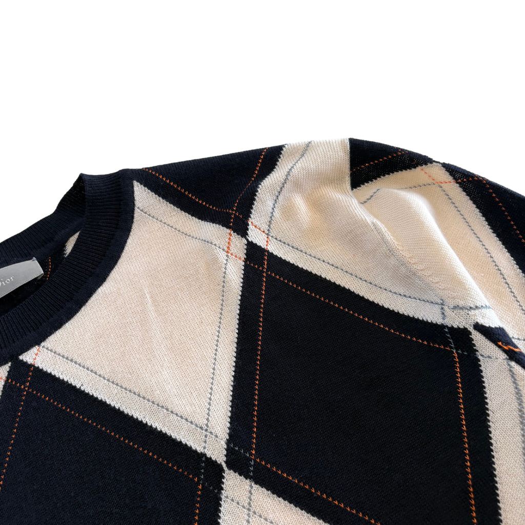 Christian Dior Argyle Pullover Sweater - Men's M