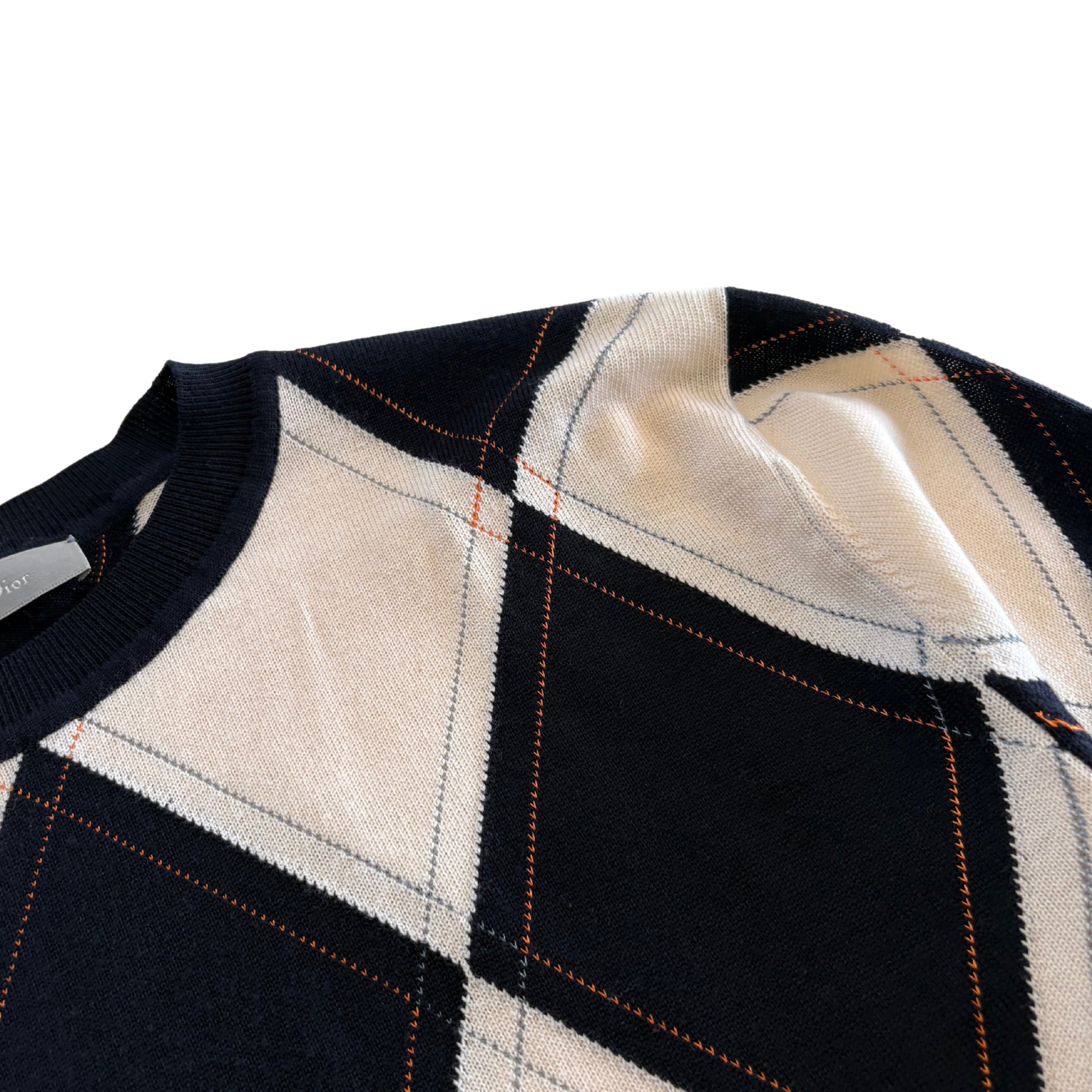 Christian Dior Argyle Pullover Sweater - Men's M