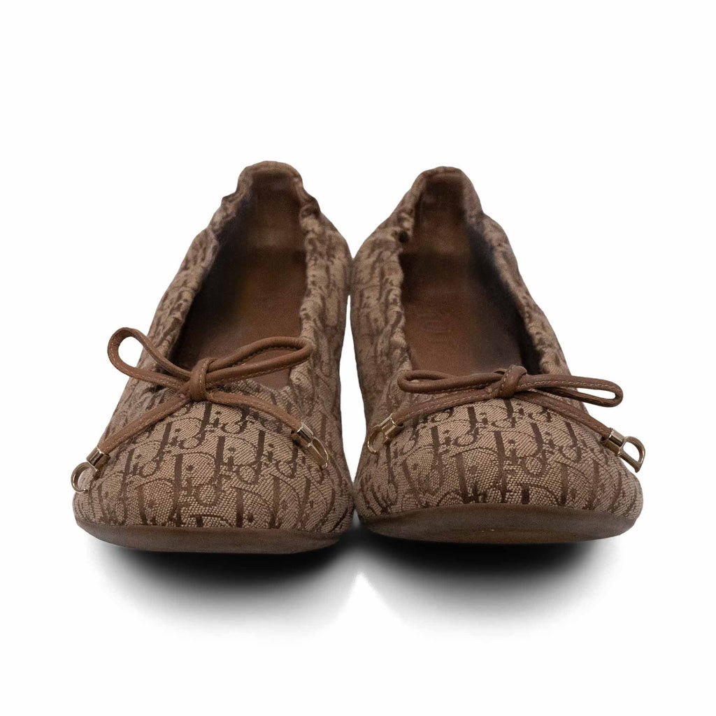 Christian Dior Monogram Ballet Flats - Women's 38.5