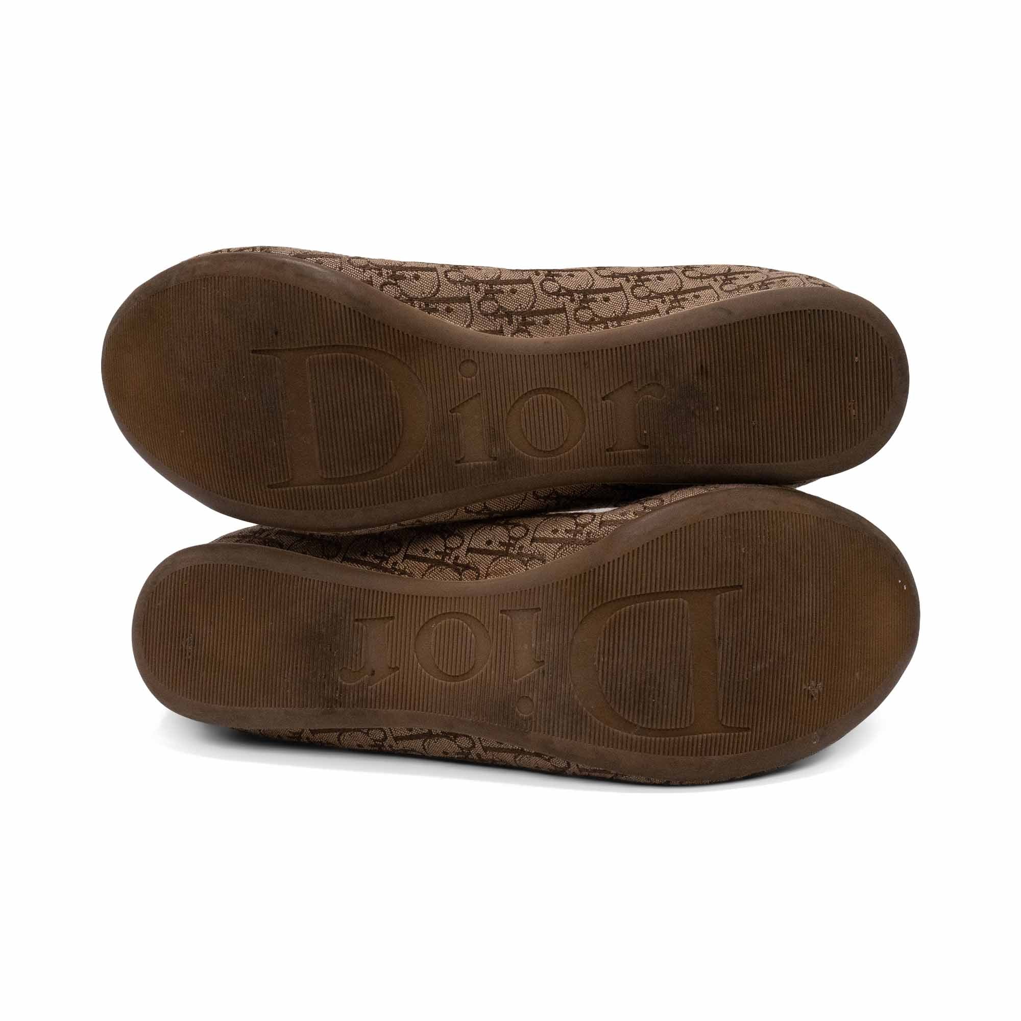Christian Dior Monogram Ballet Flats - Women's 38.5