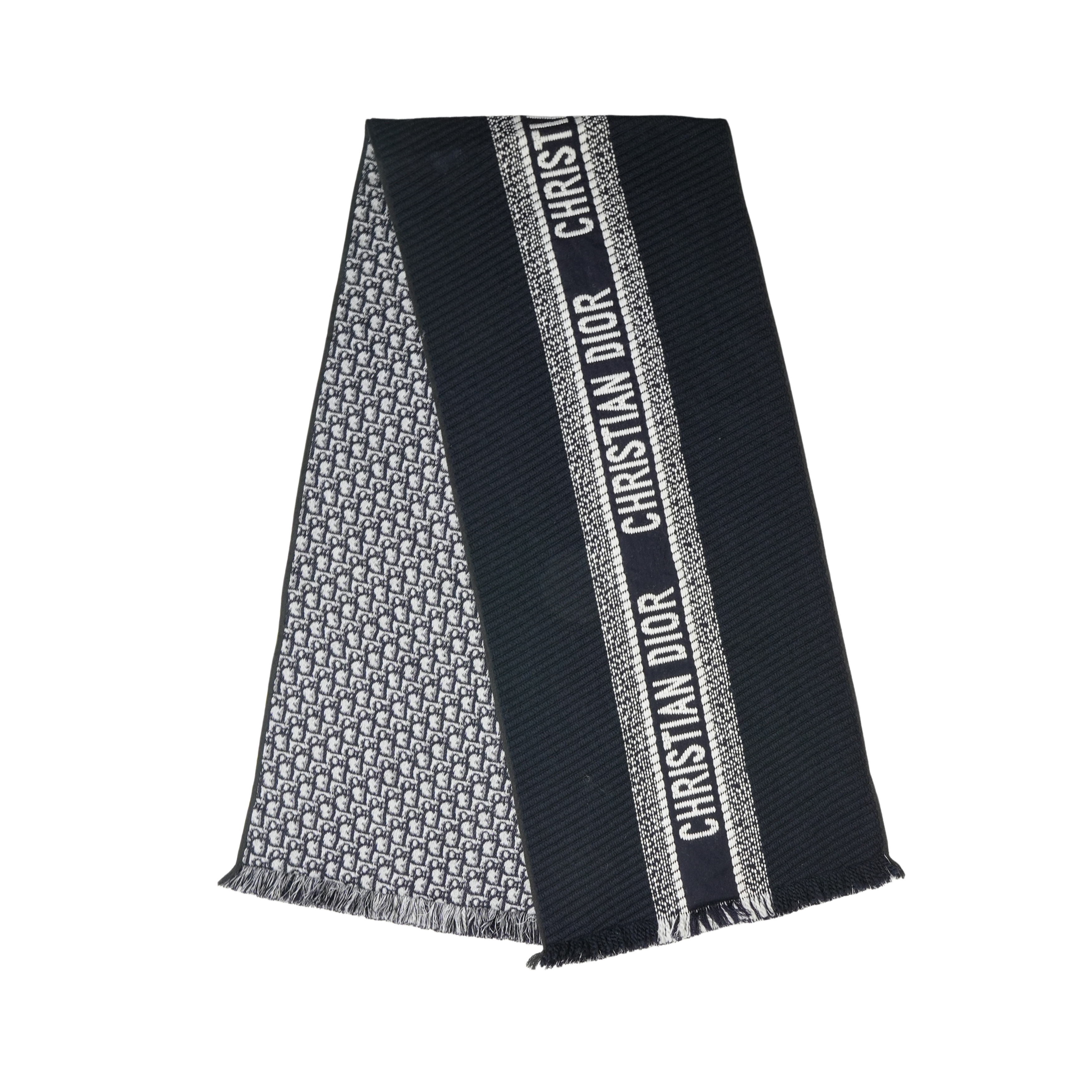 Christian Dior 'Bicolor Oblique' Reversible Scarf