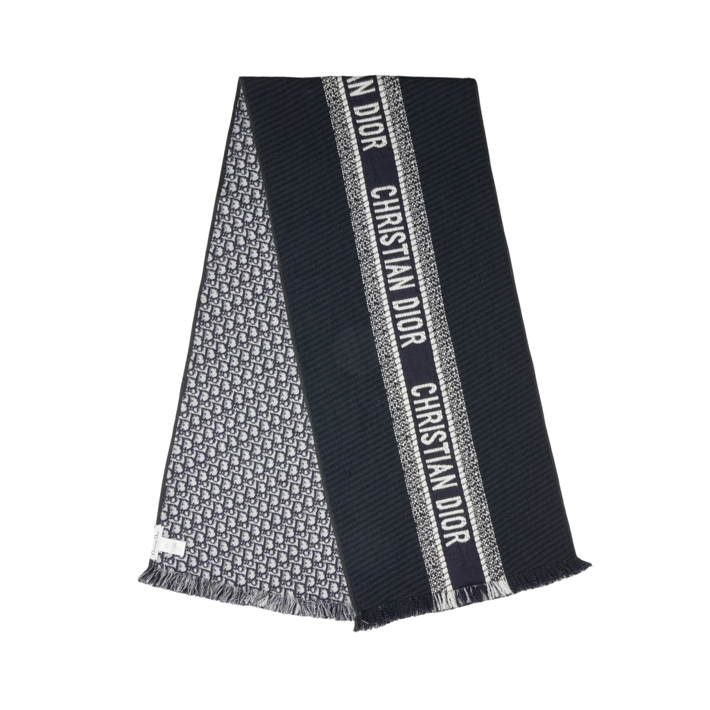 Christian Dior 'Bicolor Oblique' Reversible Scarf