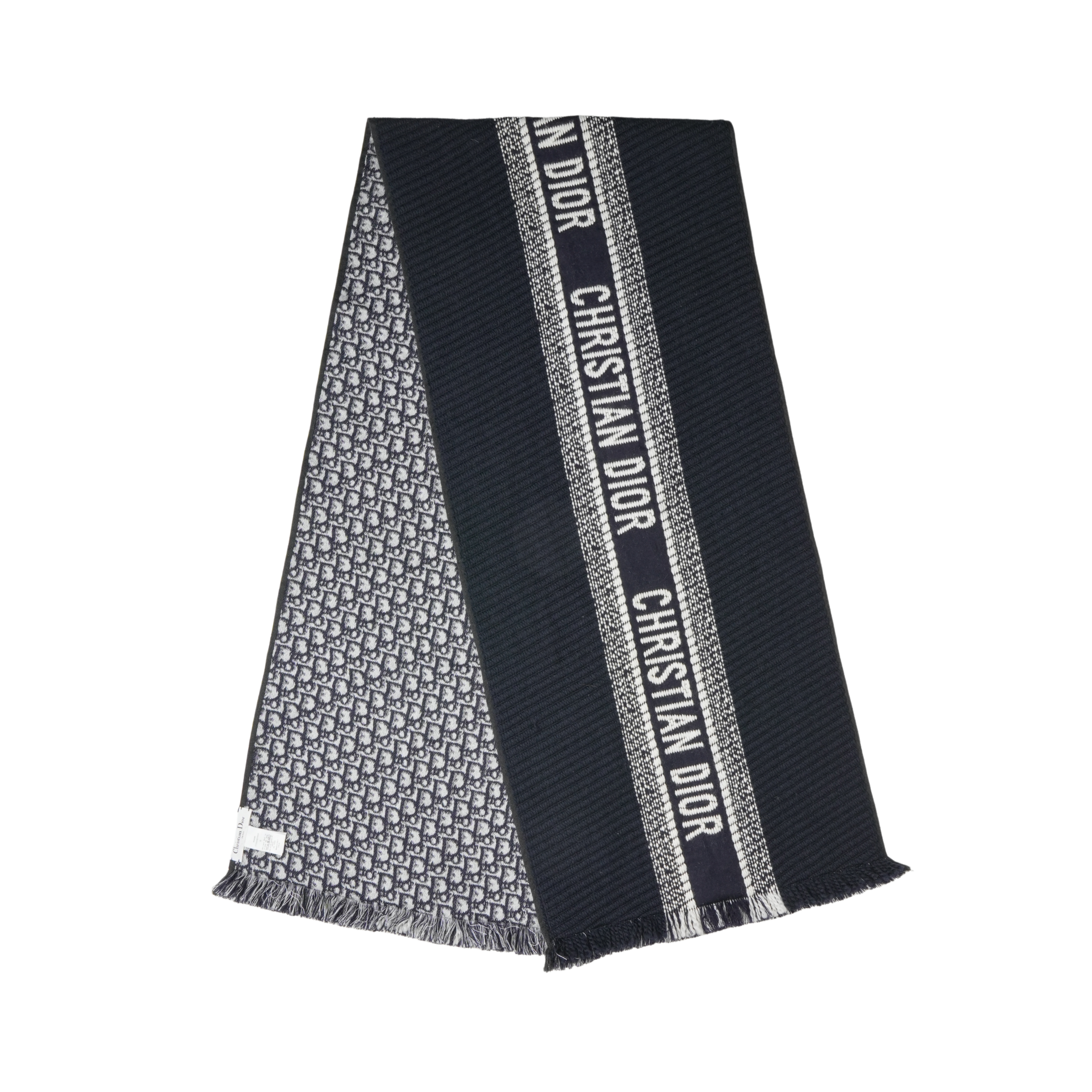 Christian Dior 'Bicolor Oblique' Reversible Scarf
