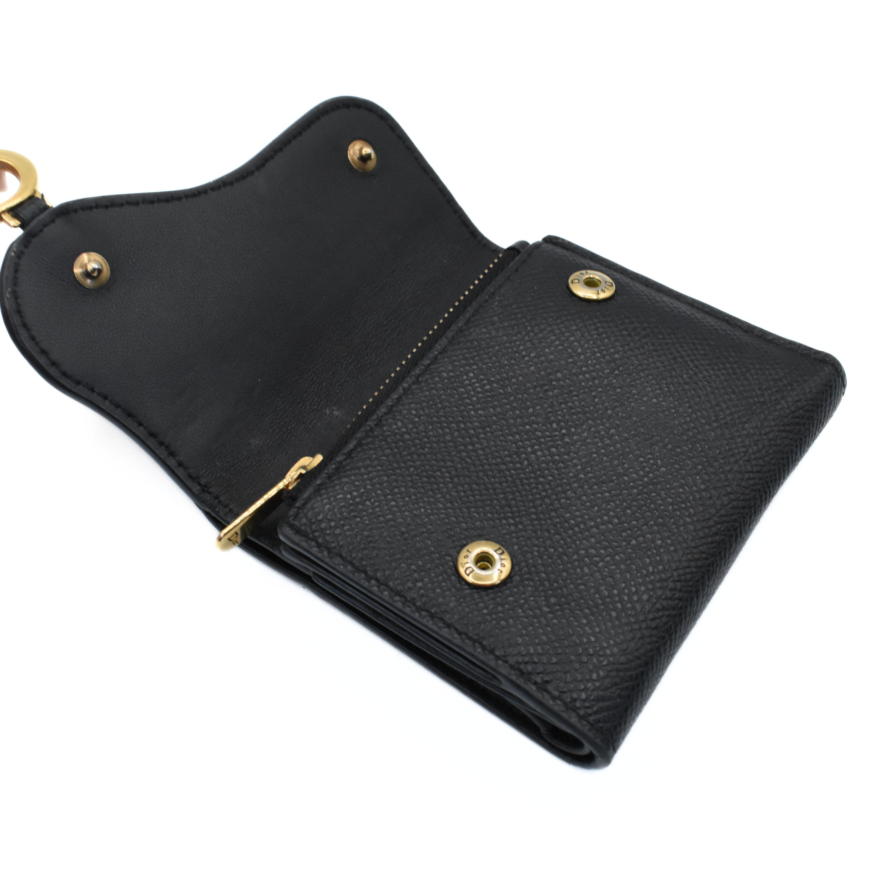 Christian Dior 'Saddle Lotus' Compact Wallet