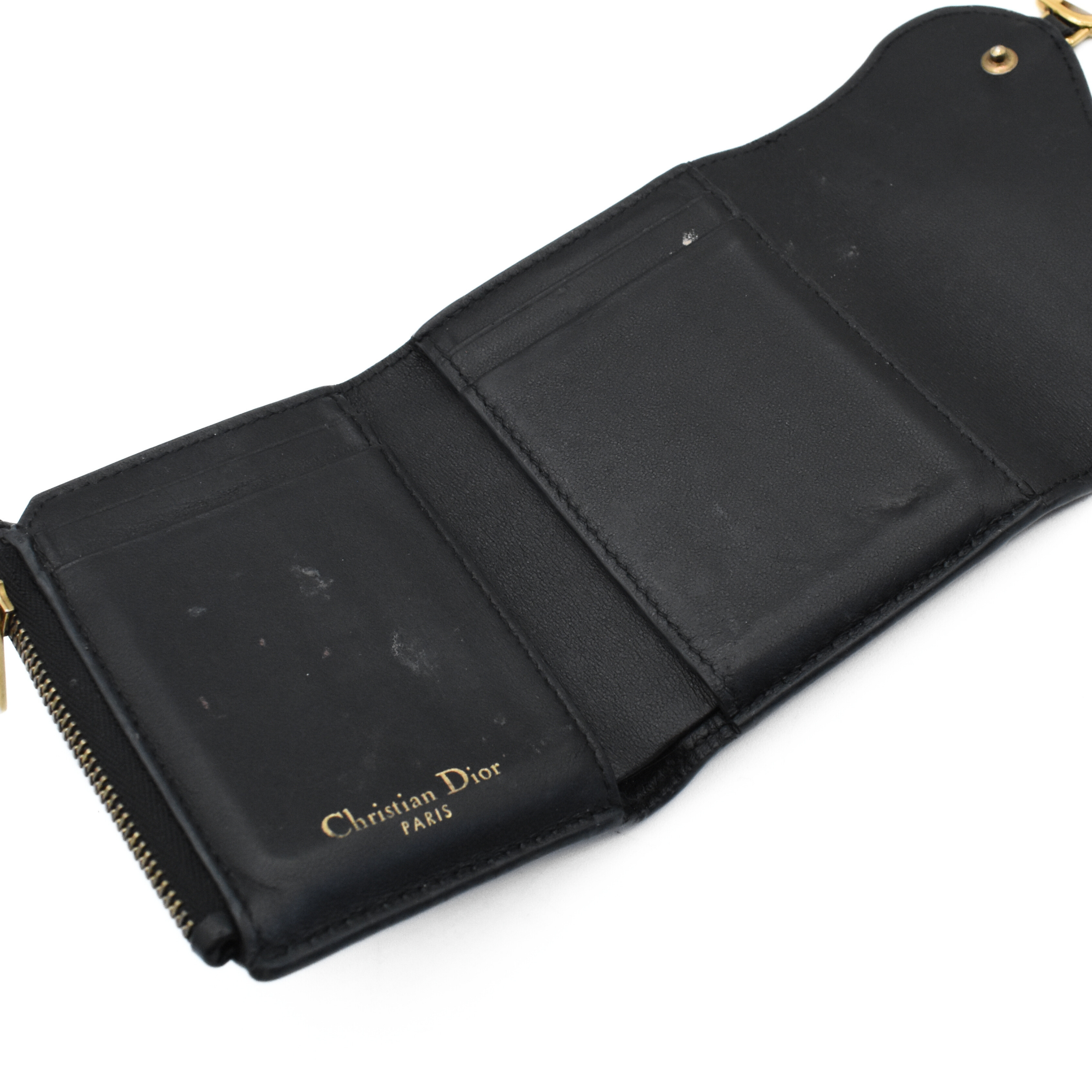 Christian Dior 'Saddle Lotus' Compact Wallet