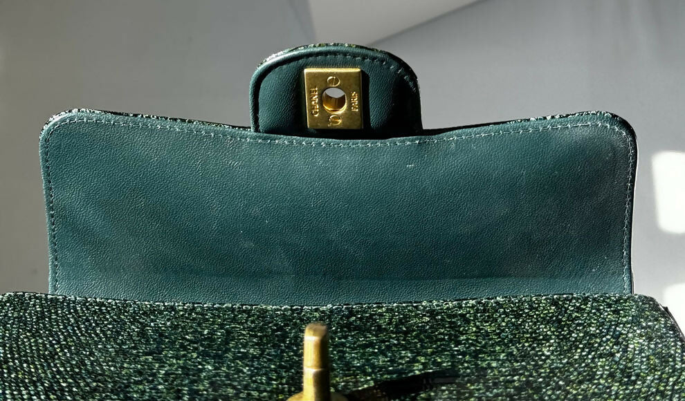 Chanel Mini Green Lizard Flap Bag