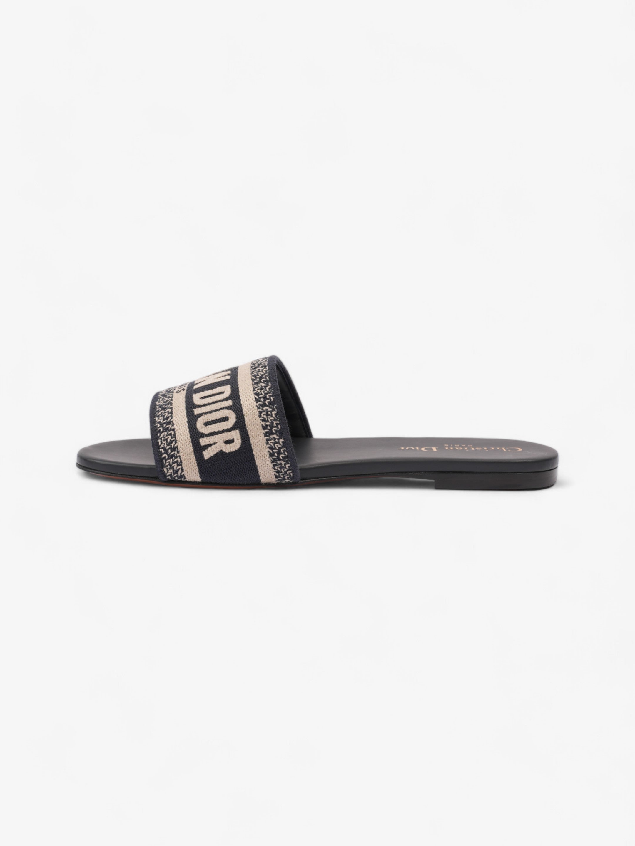Christian Dior Dway Blue Oblique / Beige Cotton EU 37 UK 4