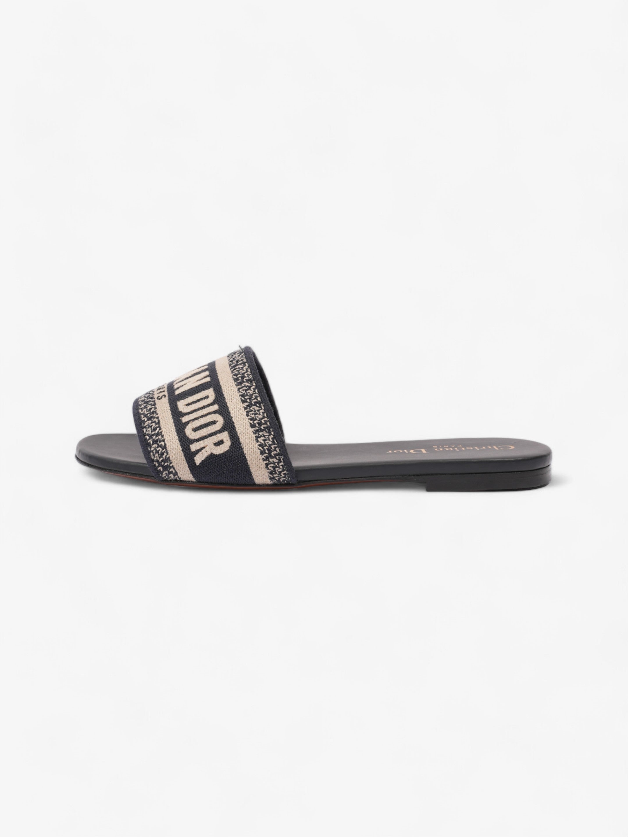 Christian Dior Dway Blue Oblique / Beige Cotton EU 37 UK 4