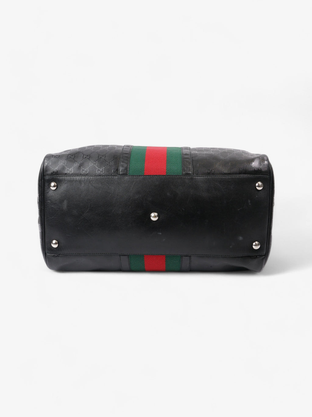 Gucci Fiat 500 Duffle Web Bag Black / Green / Red Canvas