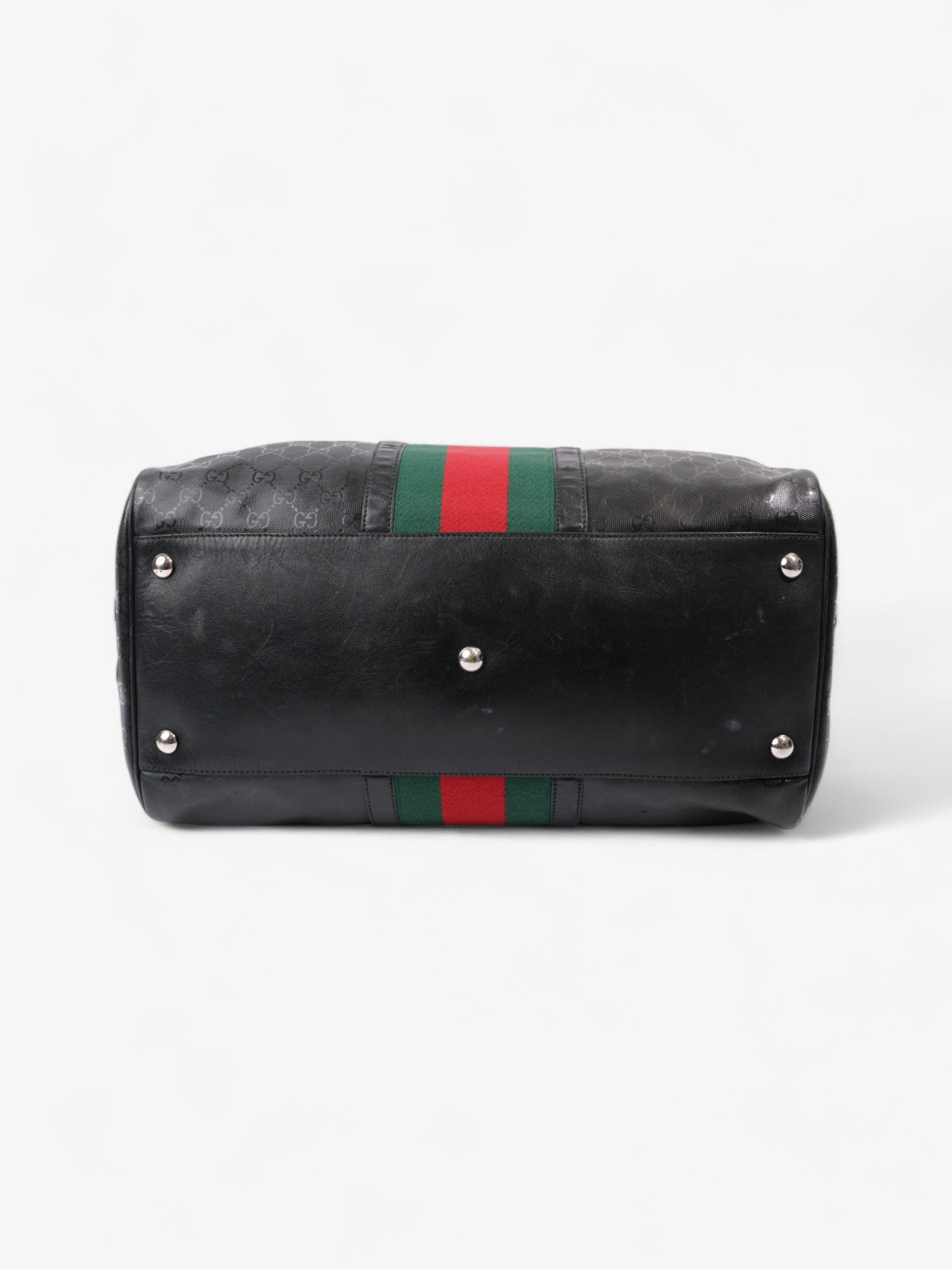 Gucci Fiat 500 Duffle Web Bag Black / Green / Red Canvas