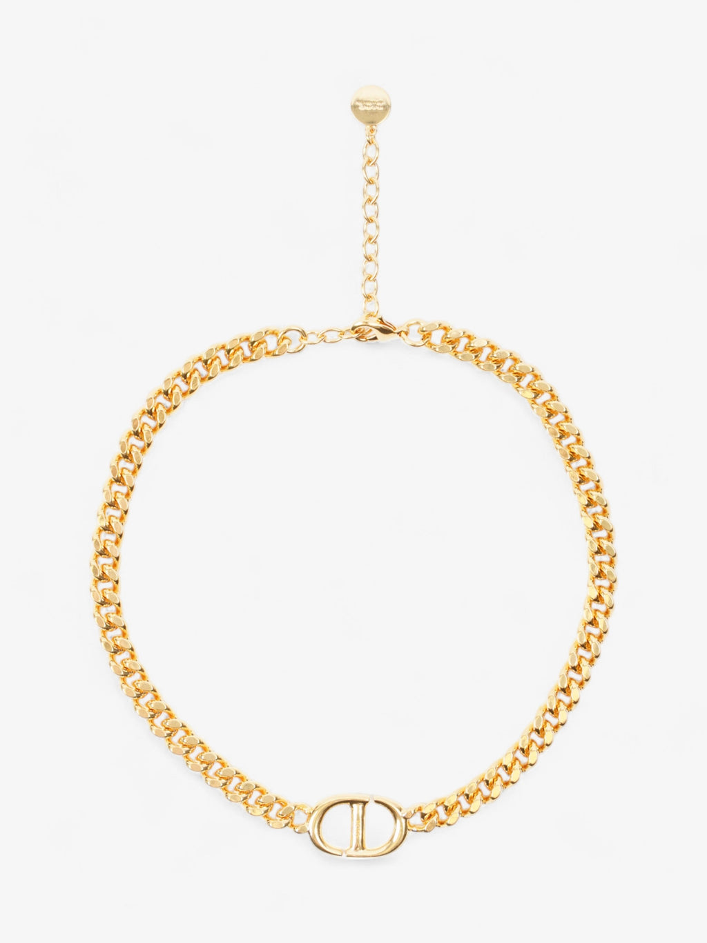 Christian Dior Classic CD Necklace Gold Base Metal 45cm