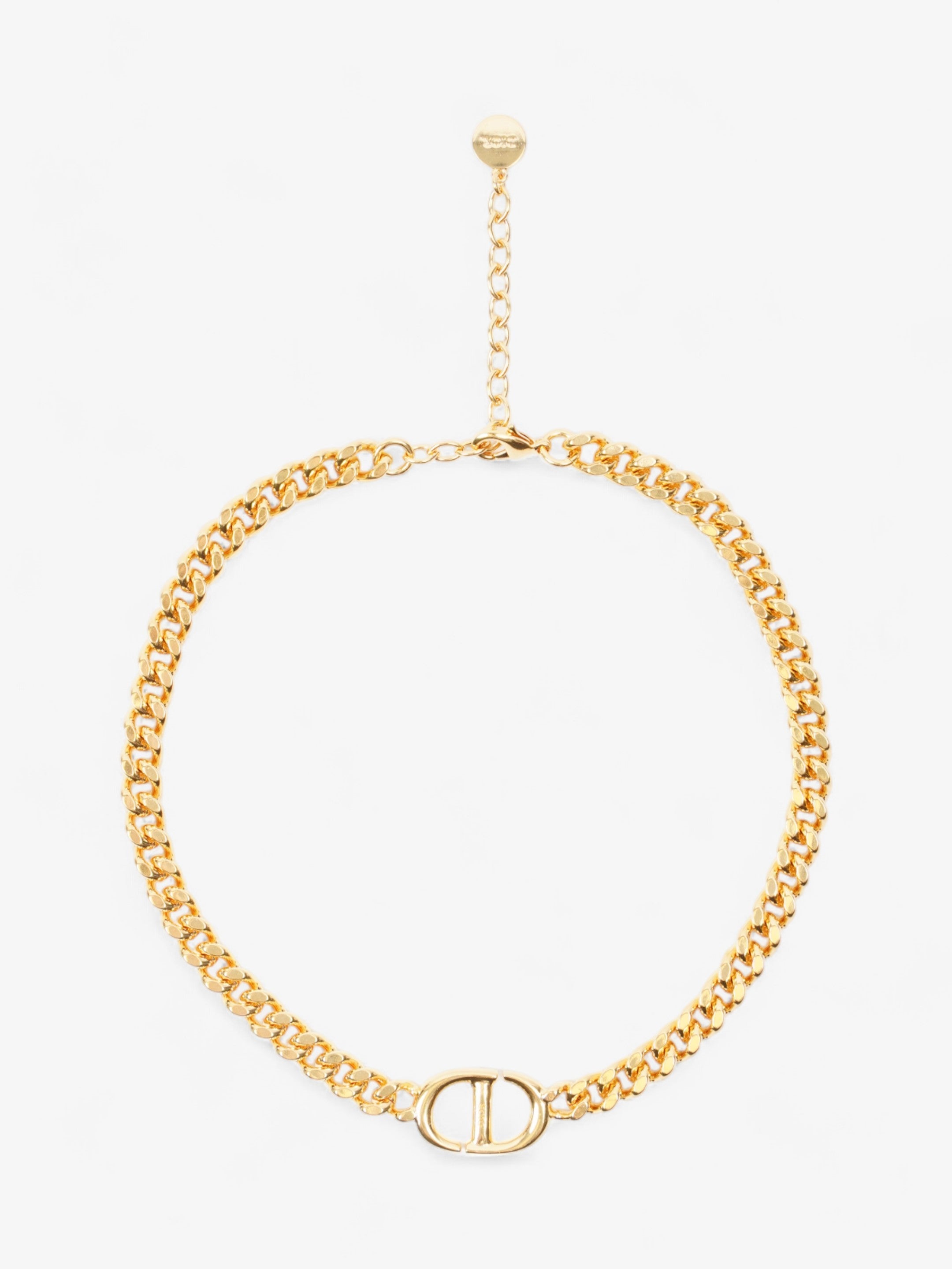 Christian Dior Classic CD Necklace Gold Base Metal 45cm