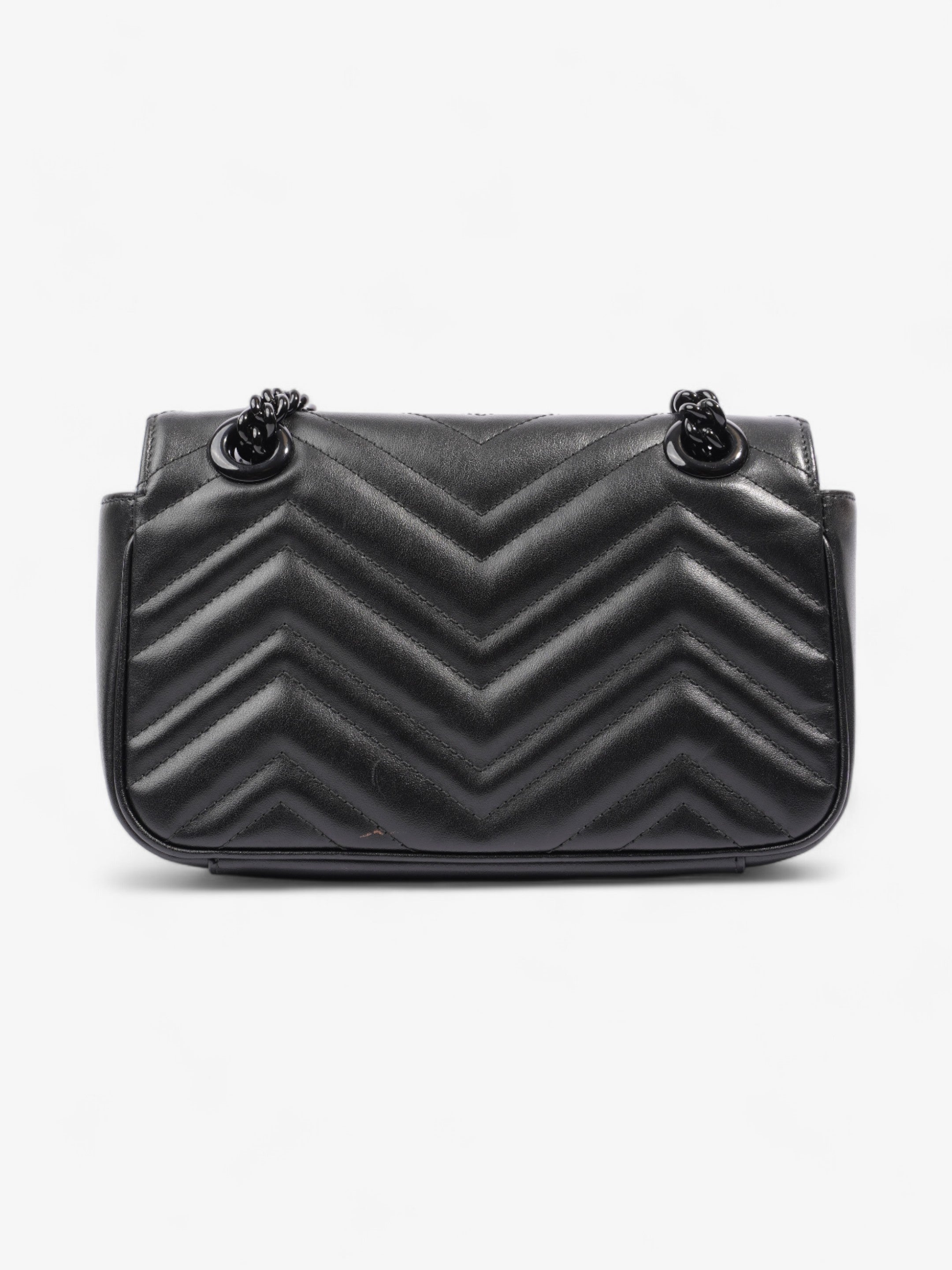 Gucci GG Marmont Black Matelasse Leather Mini