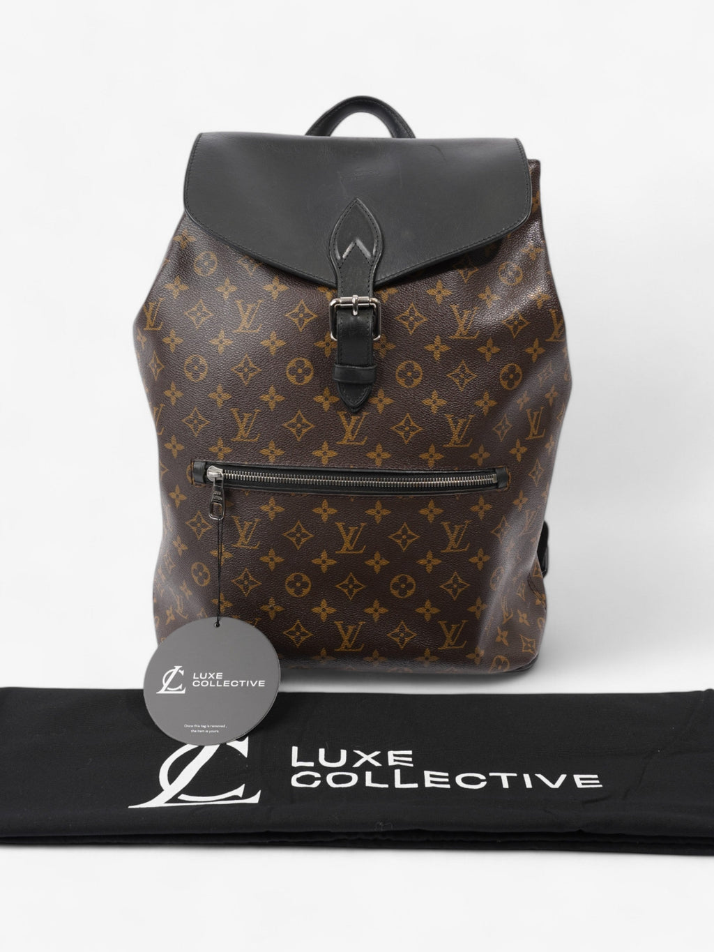 Louis Vuitton Macassar Backpack Black / Monogram Coated Canvas