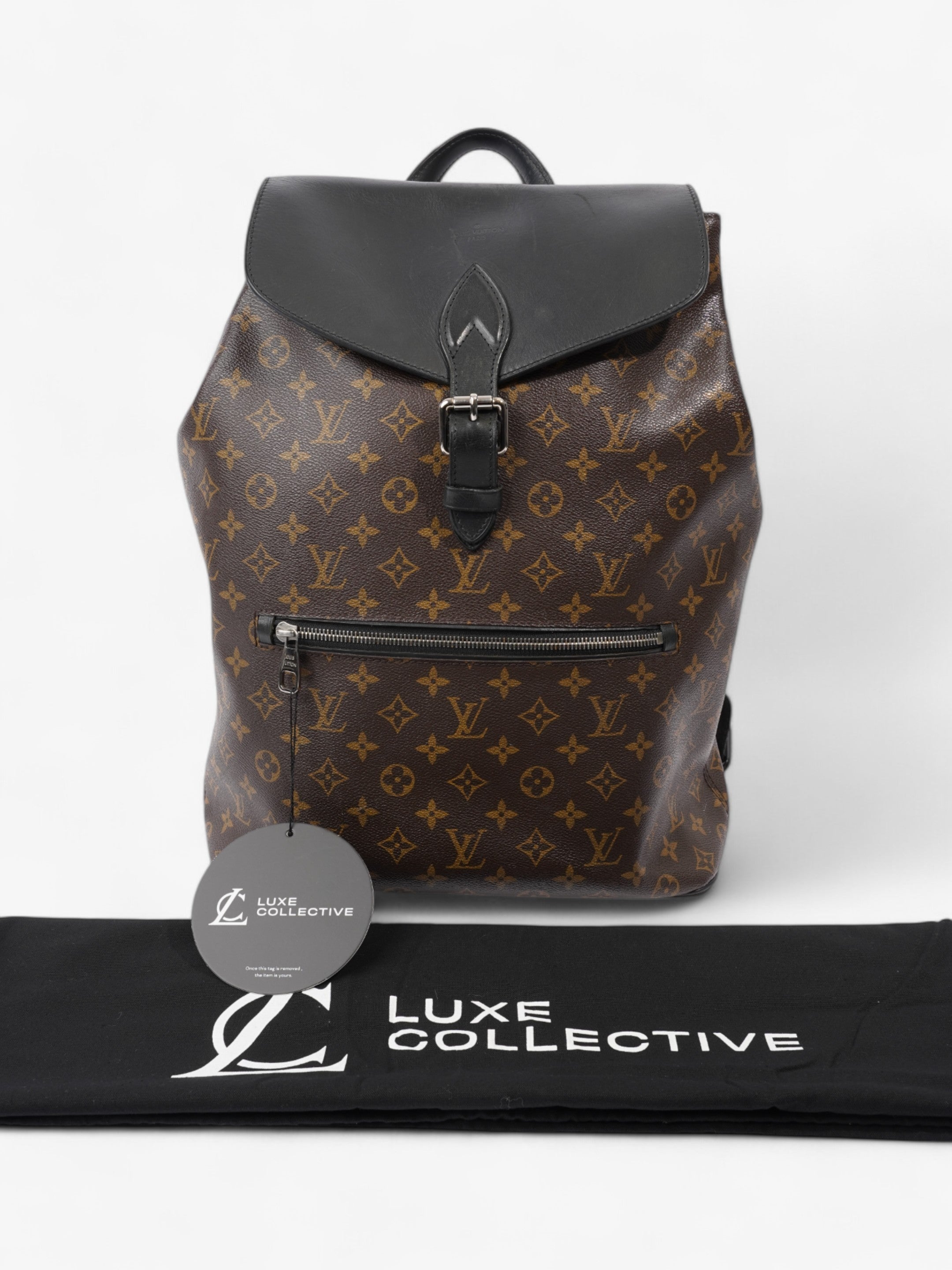 Louis Vuitton Macassar Backpack Black / Monogram Coated Canvas