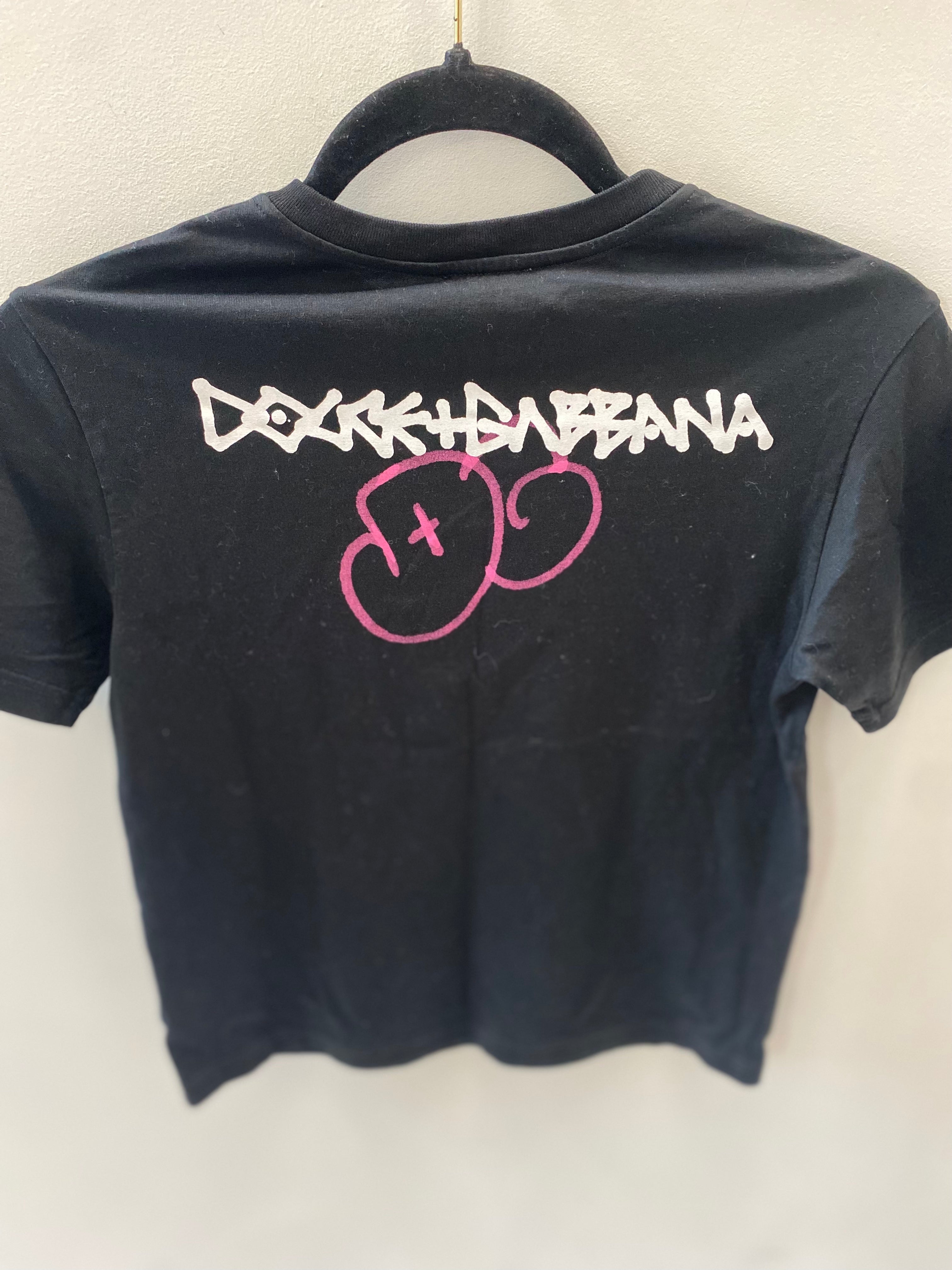 DOLCE & GABBANA KIDS LOGO PRINT COTTON T-SHIRT
