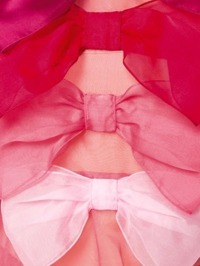 DOLCE & GABBANA MULTIPLE BOW SILK ORGANZA BLOUSE