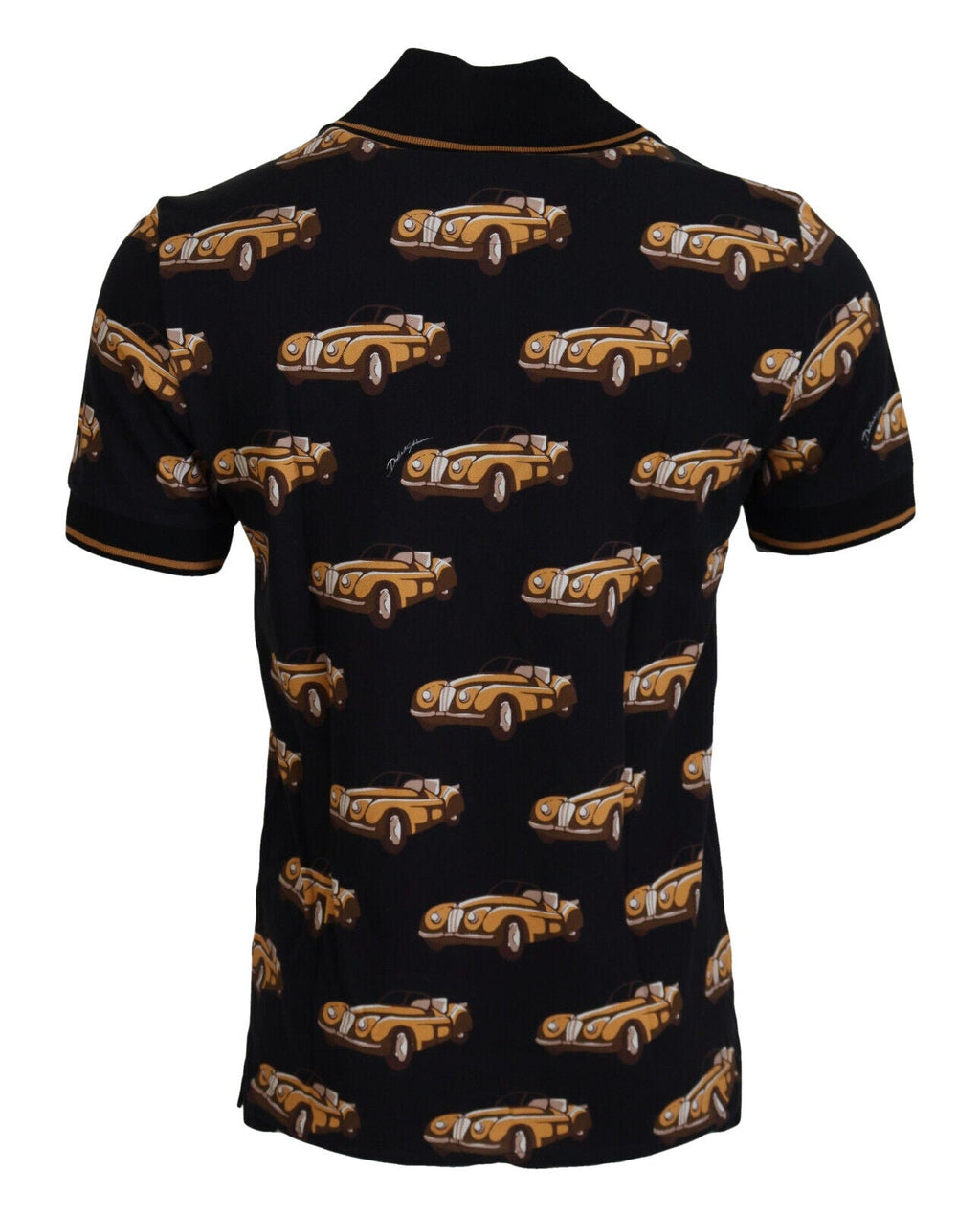 DOLCE & GABBANA OLDTIMER CAR PRINT POLO SHIRT