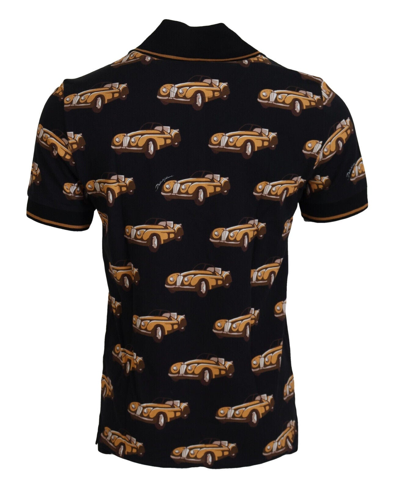 DOLCE & GABBANA OLDTIMER CAR PRINT POLO SHIRT