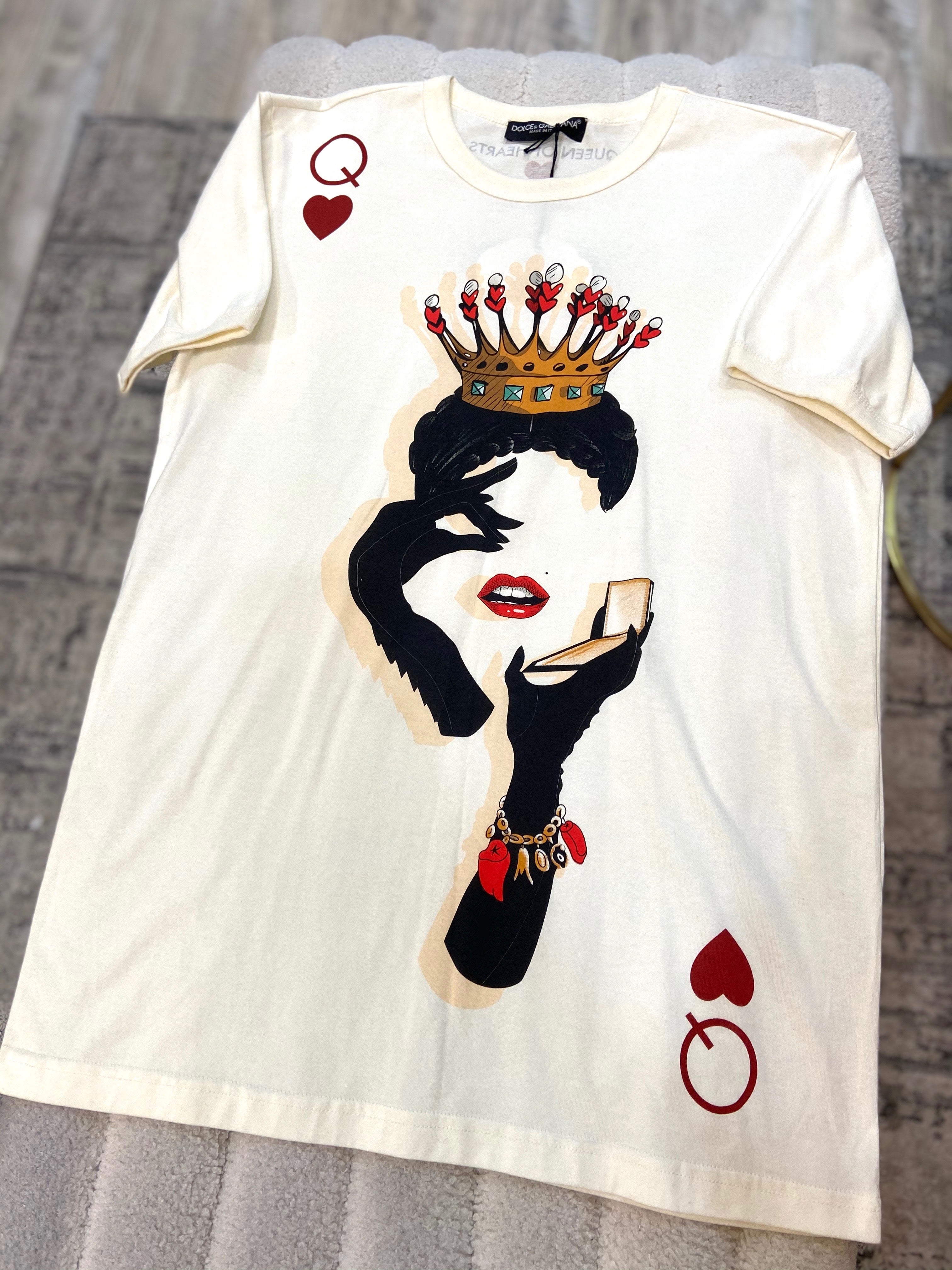 DOLCE & GABBANA QUEEN OF HEARTS T-SHIRT