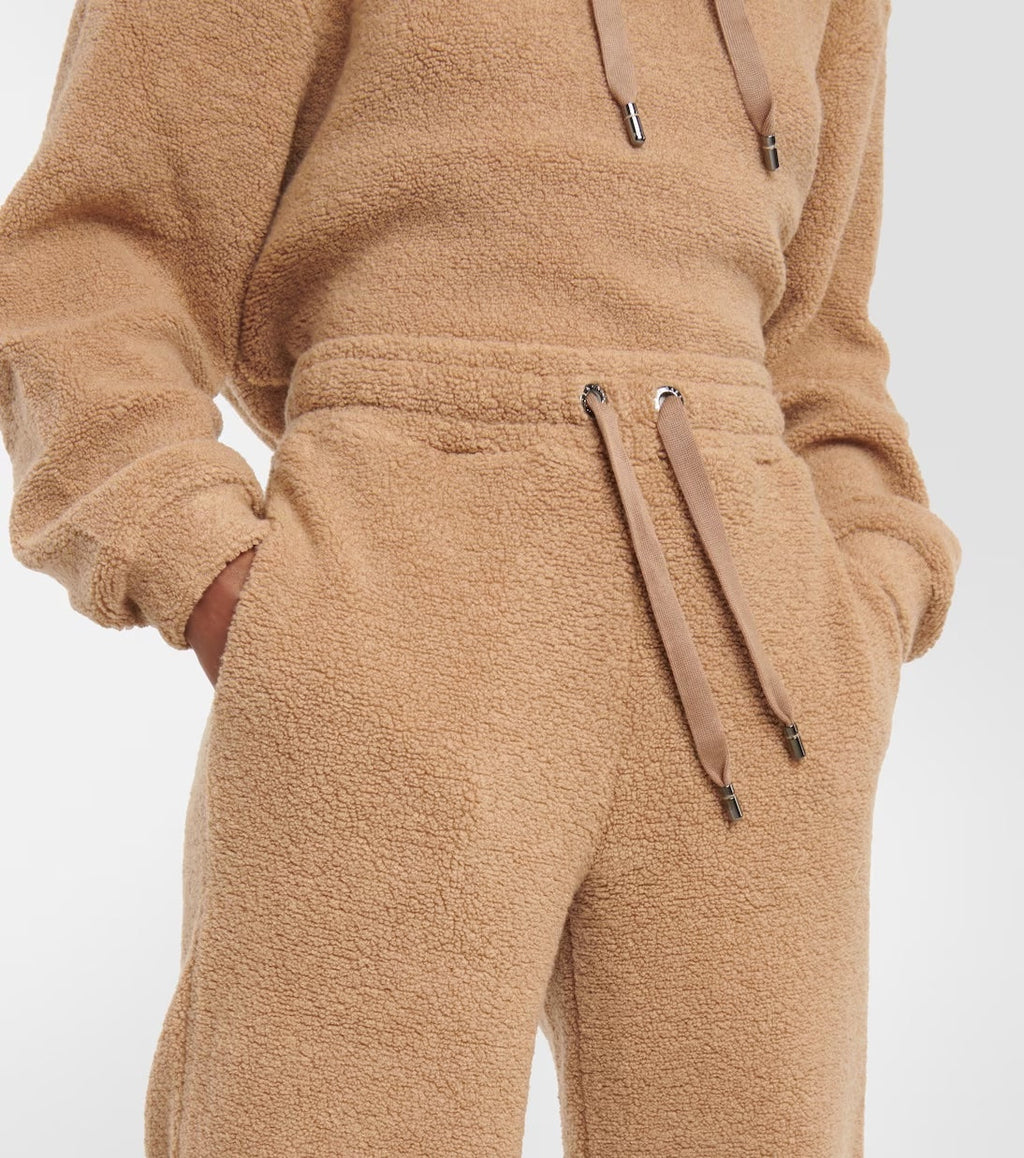 DOLCE & GABBANA LOGO PLAQUE TEDDY PANTS