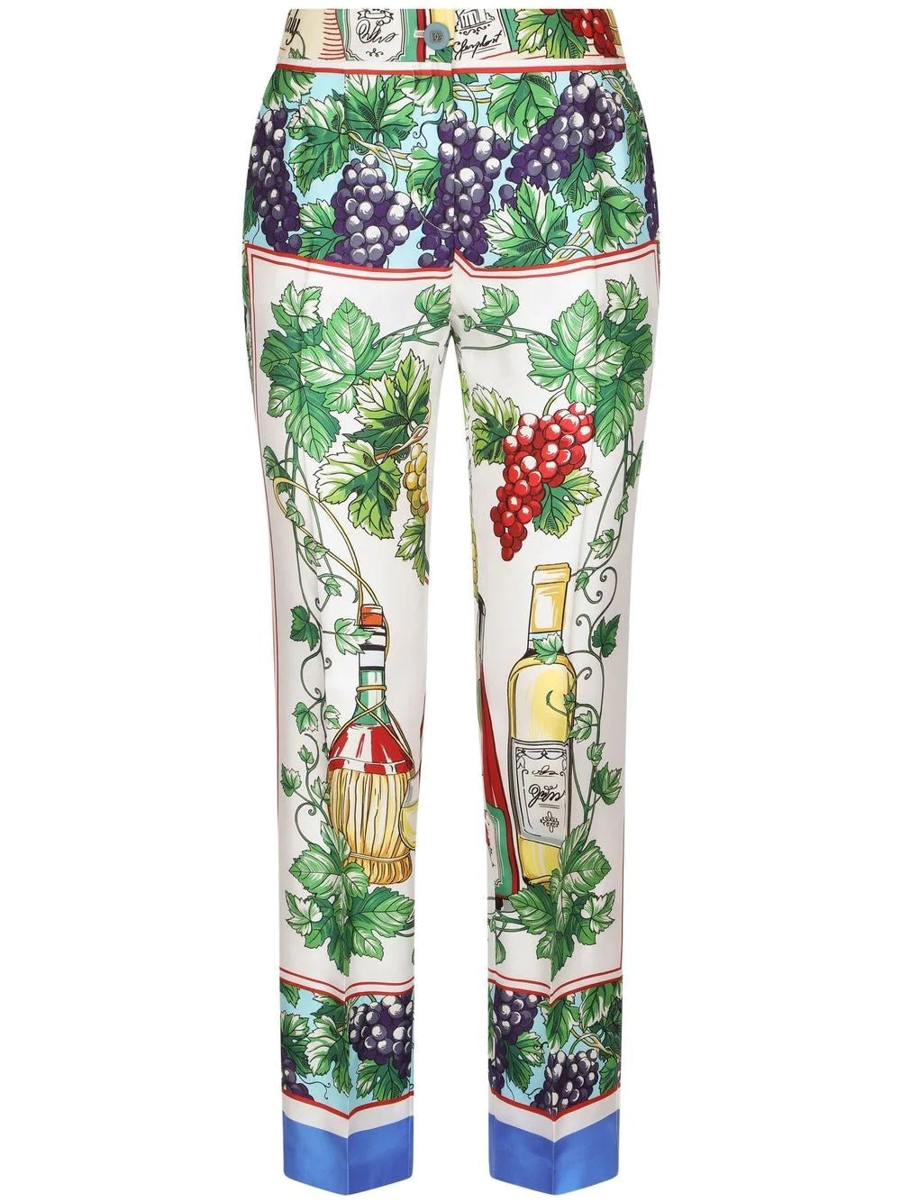 DOLCE & GABBANA CROPPED GRAPHIC PRINT TROUSERS