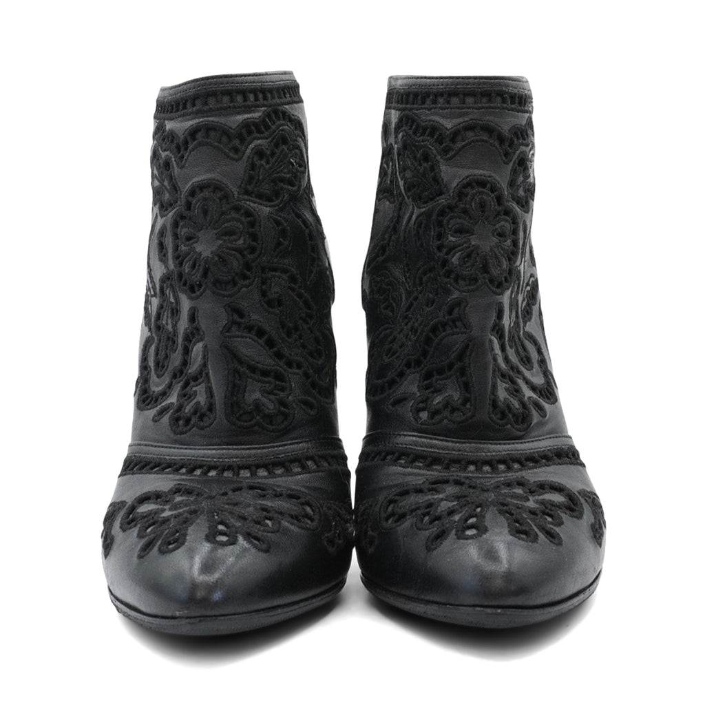 Dolce & Gabbana Embroidered Ankle Boots - Women's 37