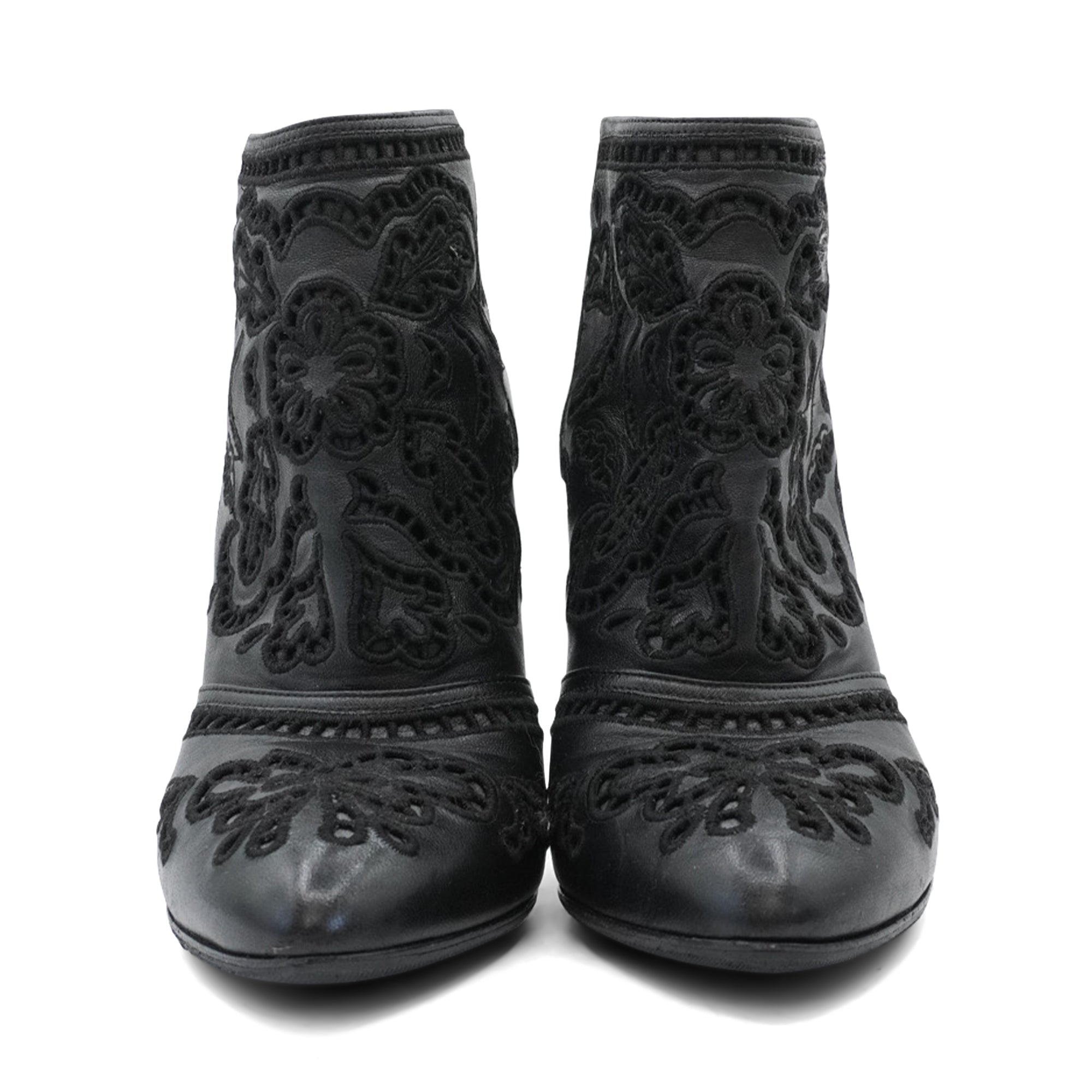 Dolce & Gabbana Embroidered Ankle Boots - Women's 37
