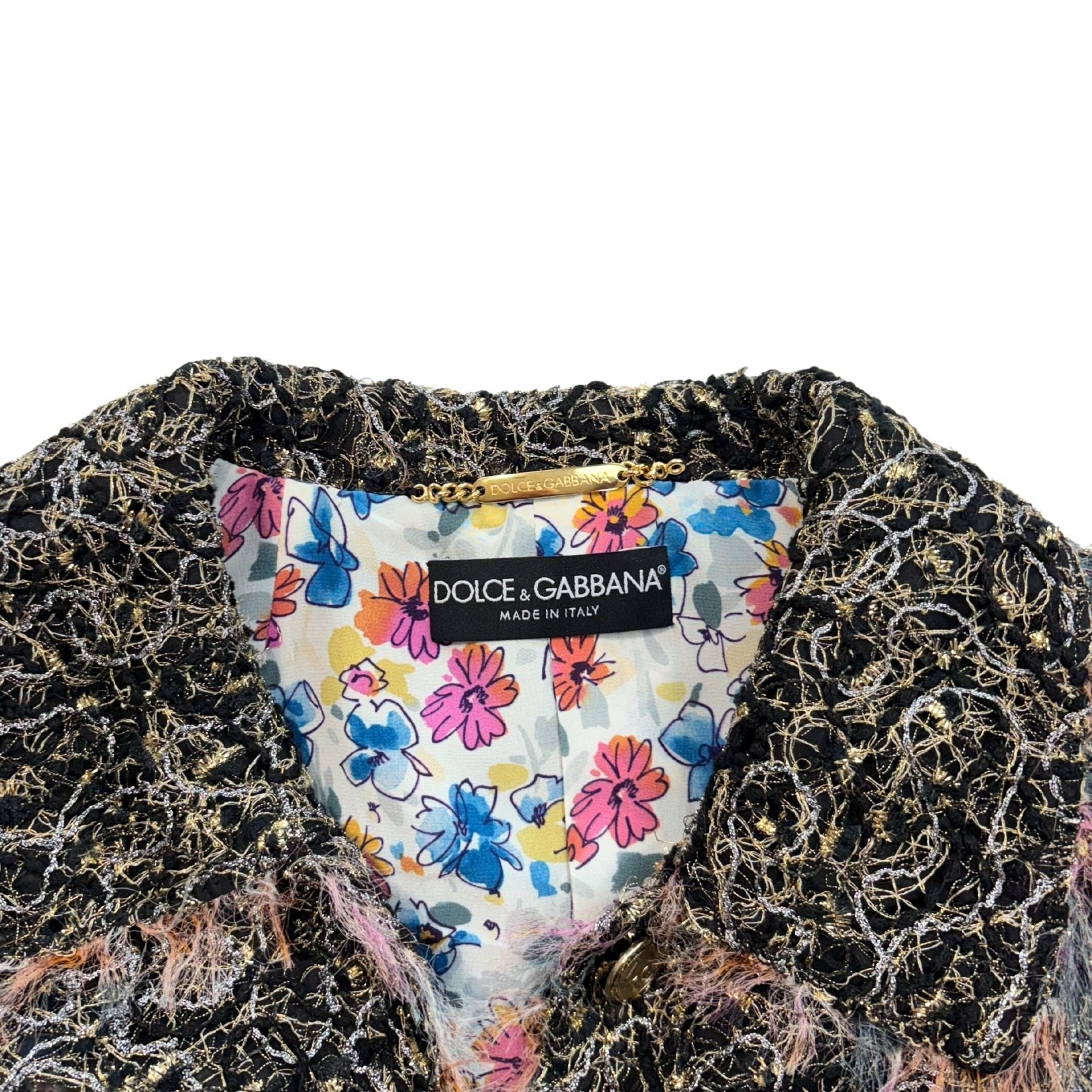 Dolce & Gabbana Lace Tweed Jacket - Women's 44