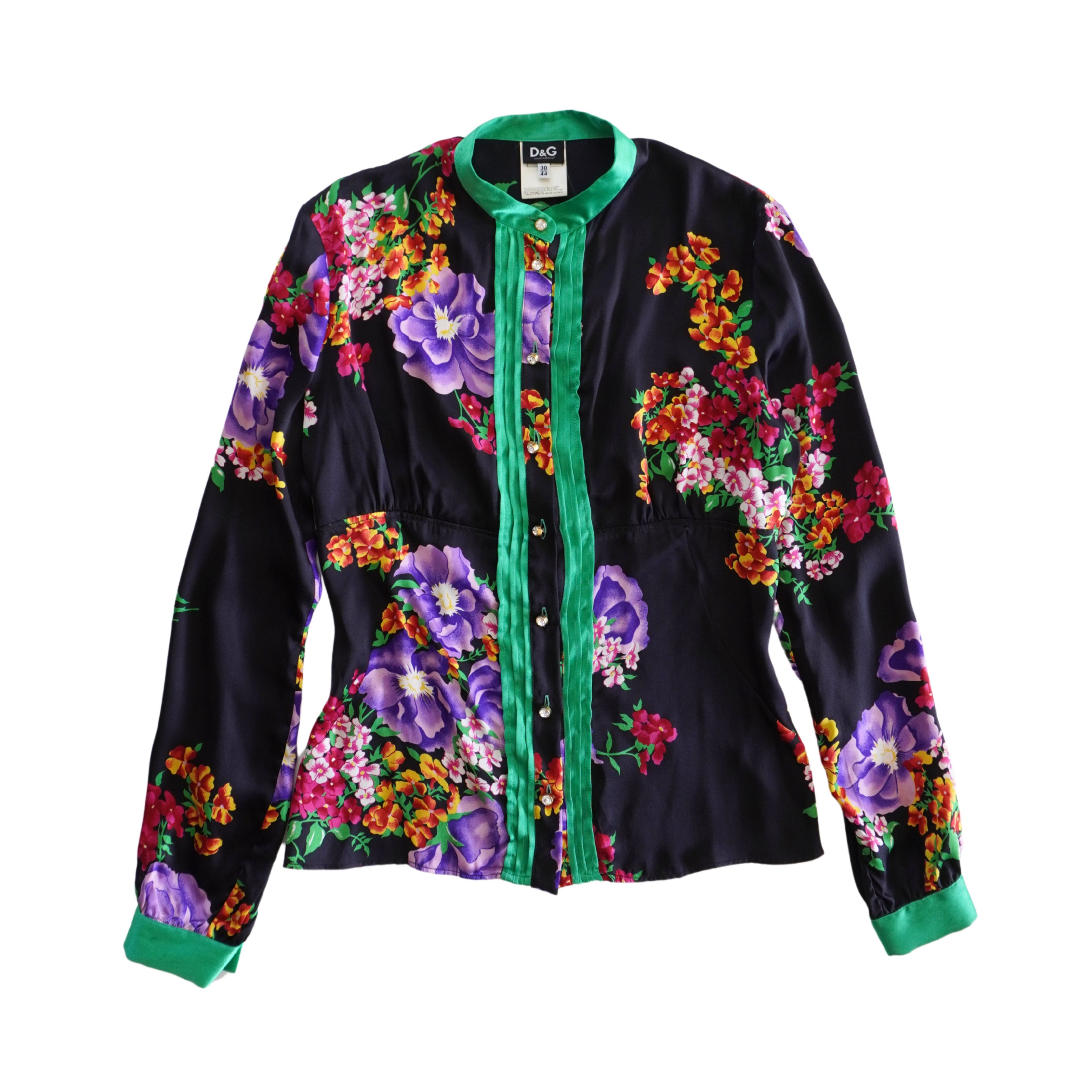 D&G Floral Silk Blouse - Women's 38