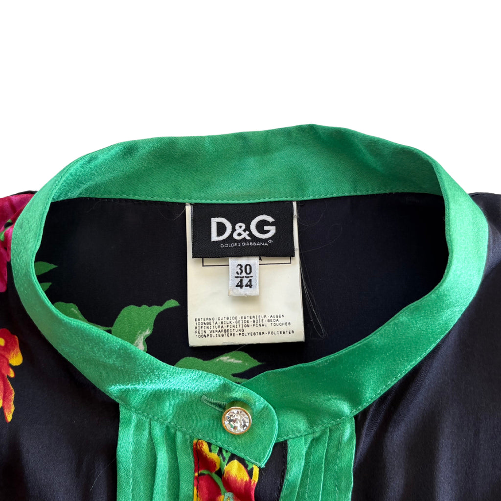 D&G Floral Silk Blouse - Women's 38