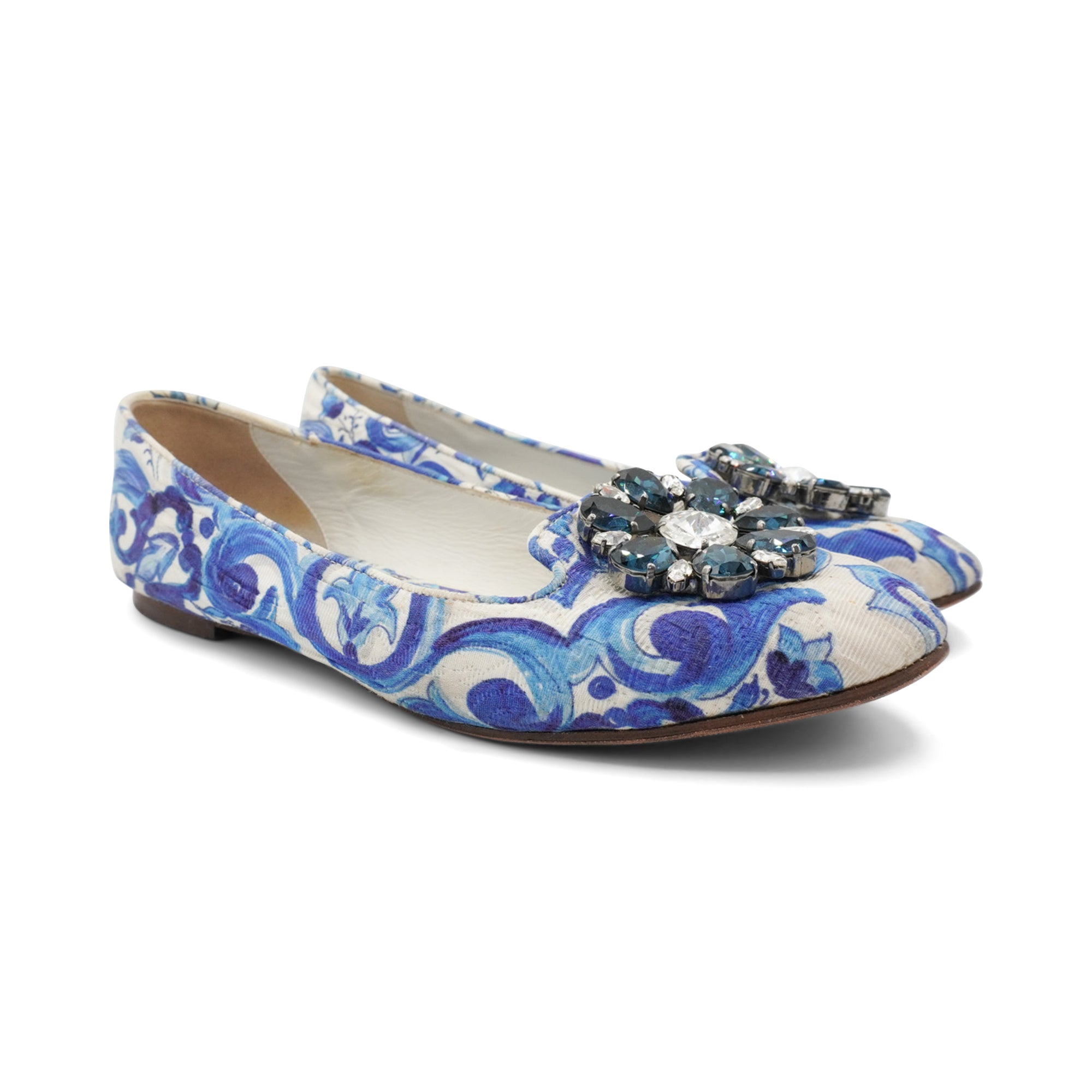 Dolce & Gabbana 'Majolica Tile' Flats - Women's 37.5