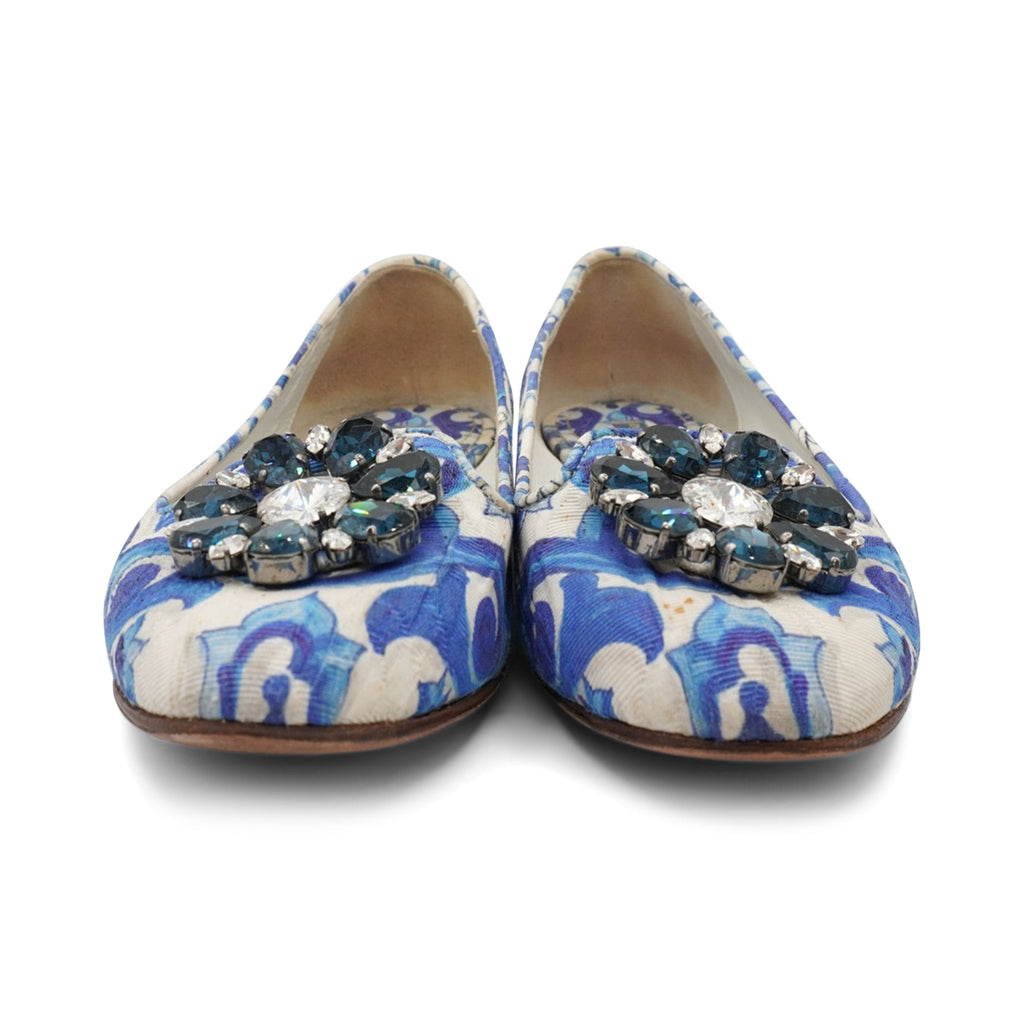 Dolce & Gabbana 'Majolica Tile' Flats - Women's 37.5
