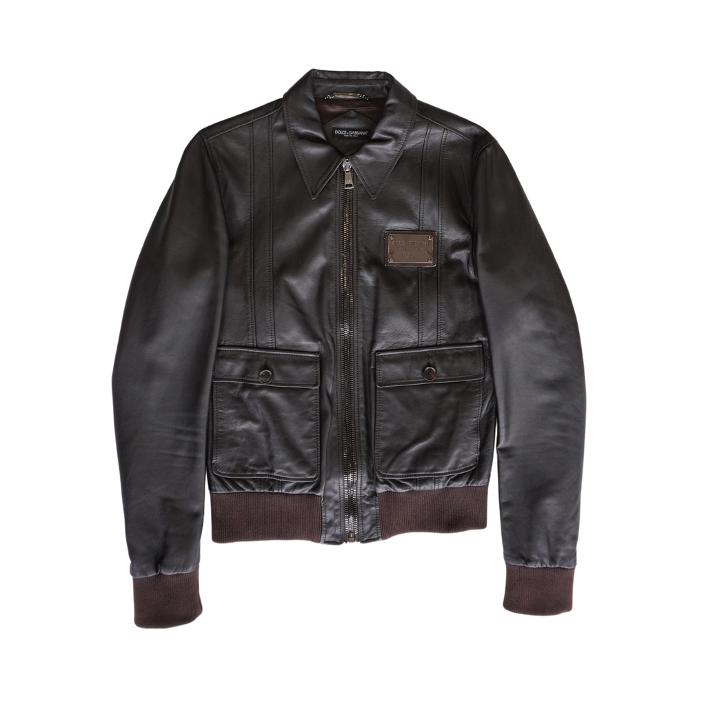 Dolce & Gabbana Leather Jacket - Men's 50
