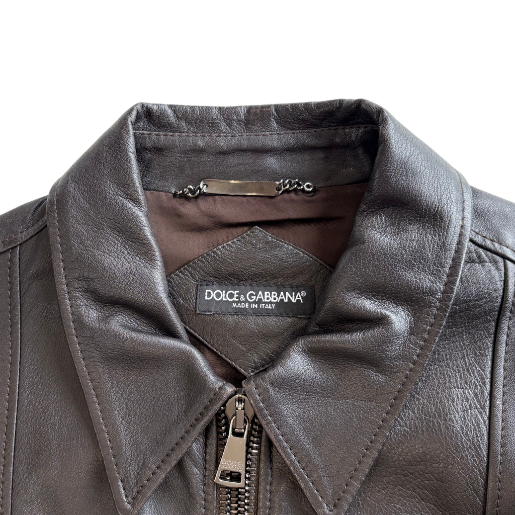 Dolce & Gabbana Leather Jacket - Men's 50